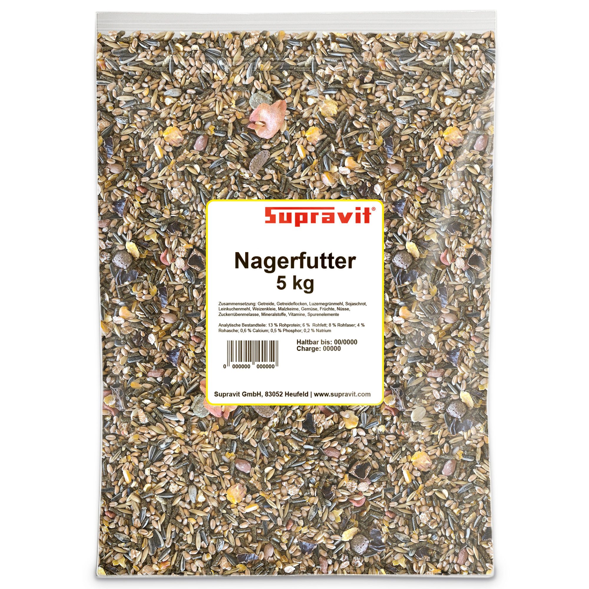 Supravit Nagerfutter Kleintierfutter Premium Alleinfutter für Nager, Hauptfutter für: Nutz-/ Wildtier