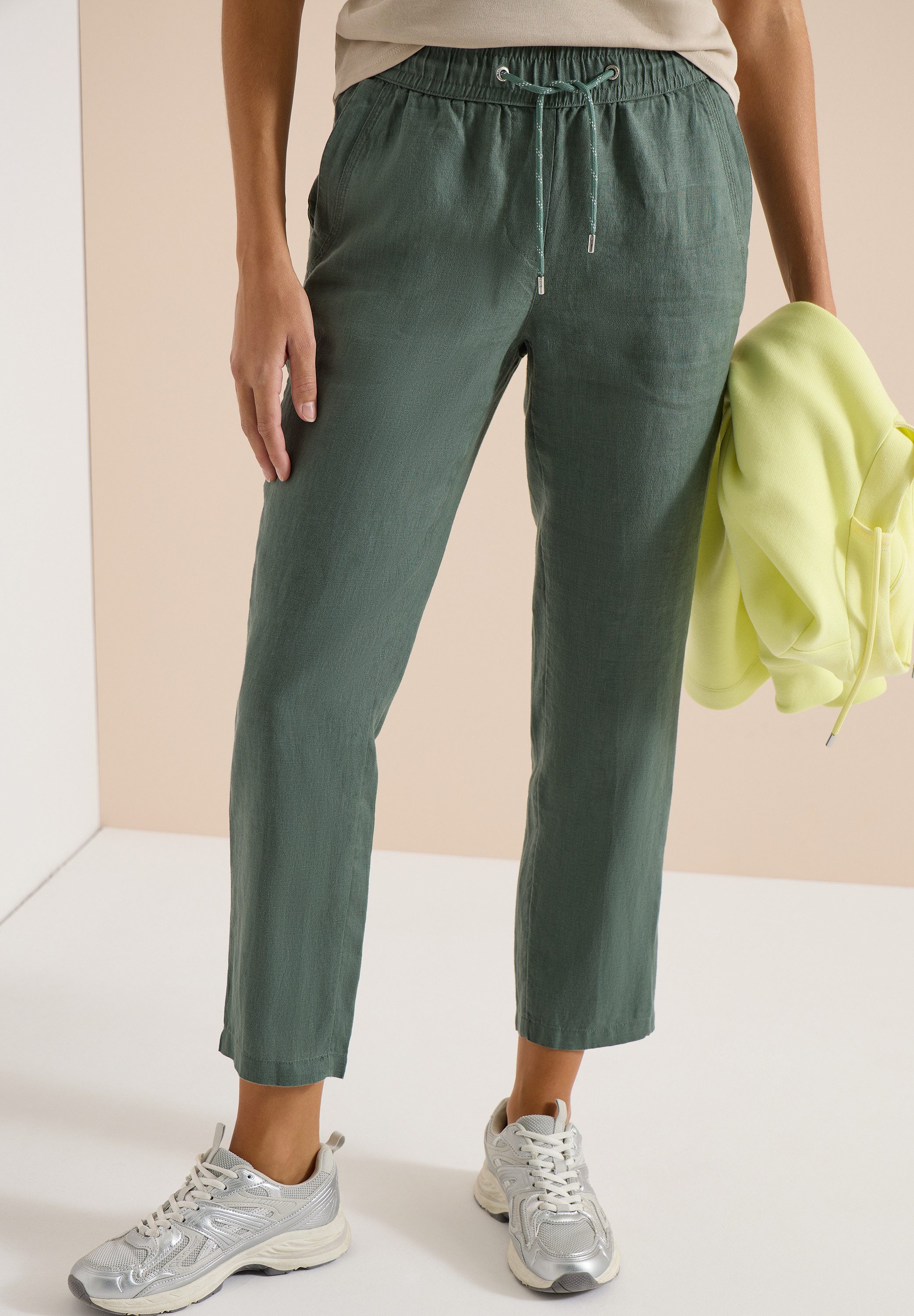 CECIL Stoffhose Style Tracey im Casual Fit und aus Leinen