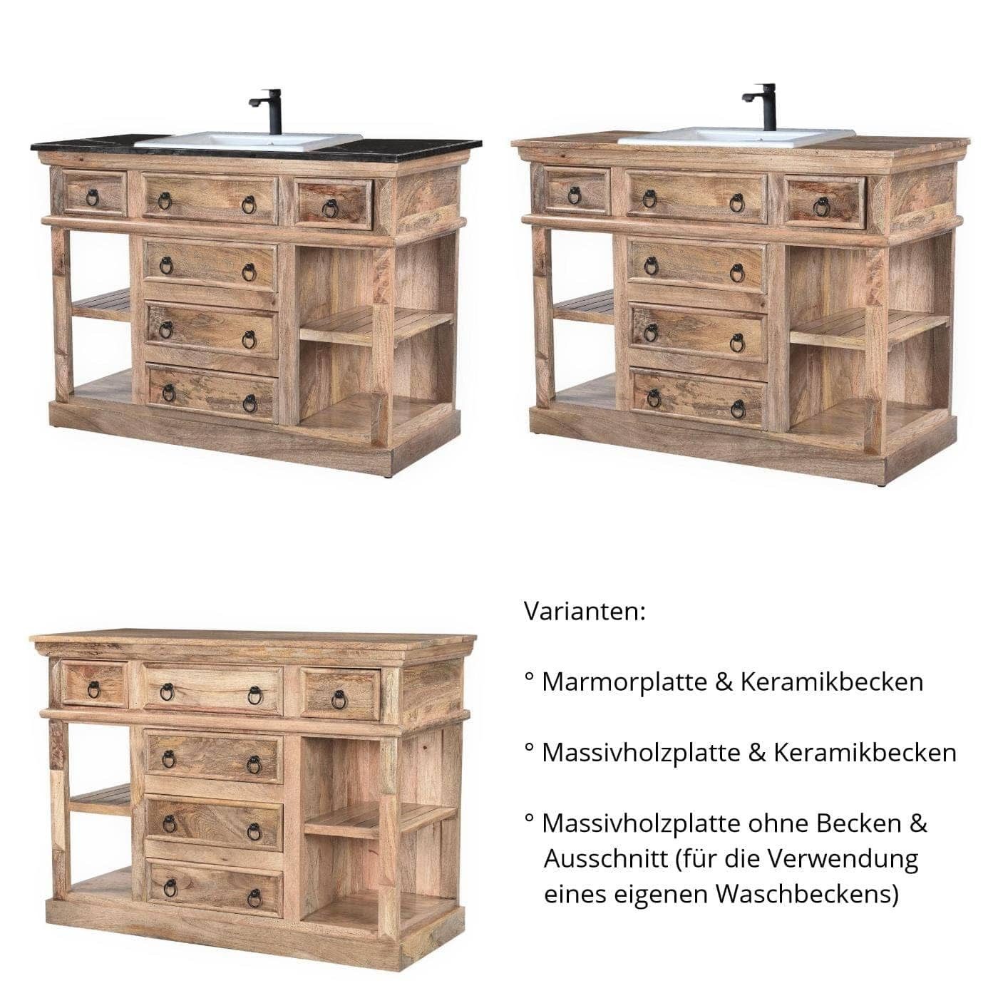 baario Waschtisch Waschtisch PAZIN ohne Becken, günstig online kaufen