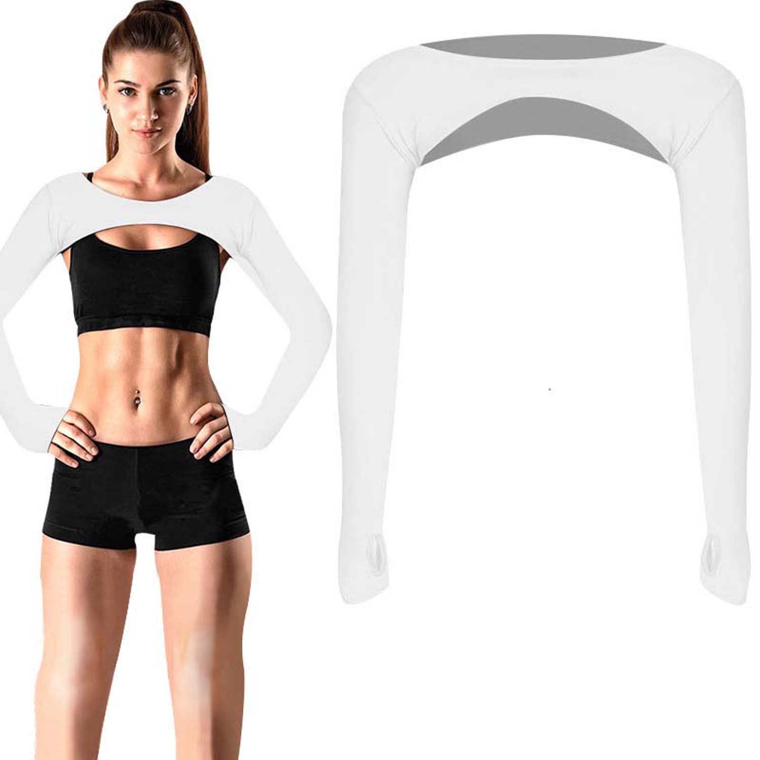 Zaewry Armstulpen Sommer Armlinge Herren Damen UV-Schutz mit Fingerlöchern für Radsport