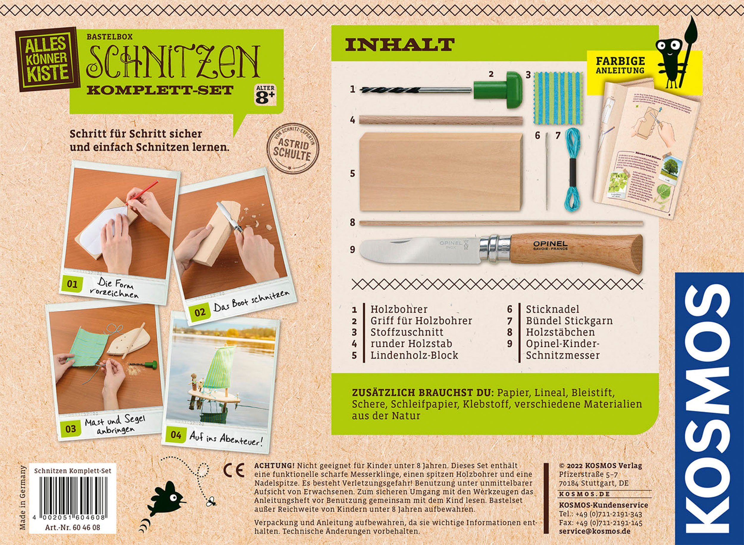 Kosmos Kreativset AllesKönnerKiste Schnitzen, Made in Germany