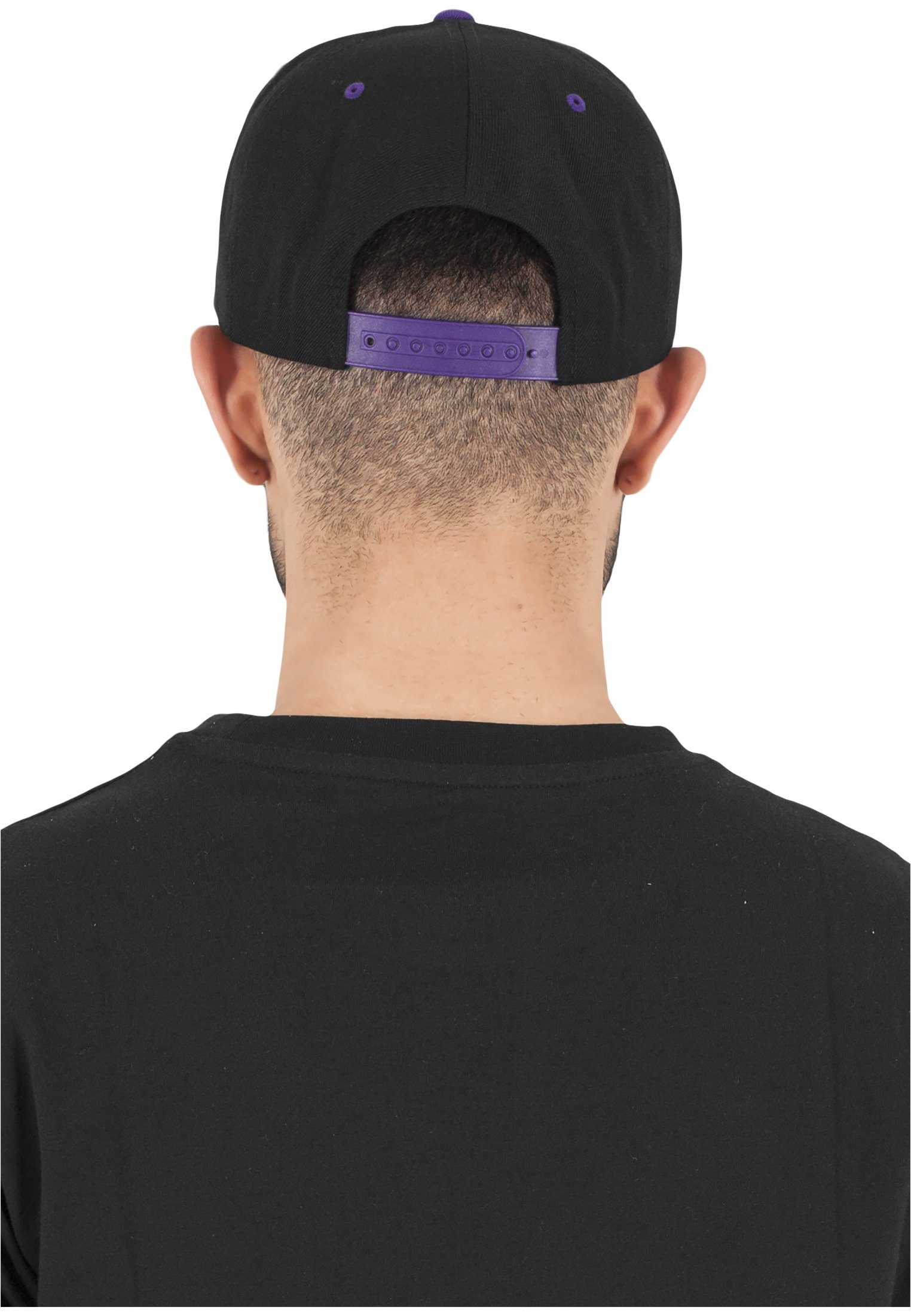 Snapback 2-Tone Flex Cap balck/purple Flexfit Classic Snapback