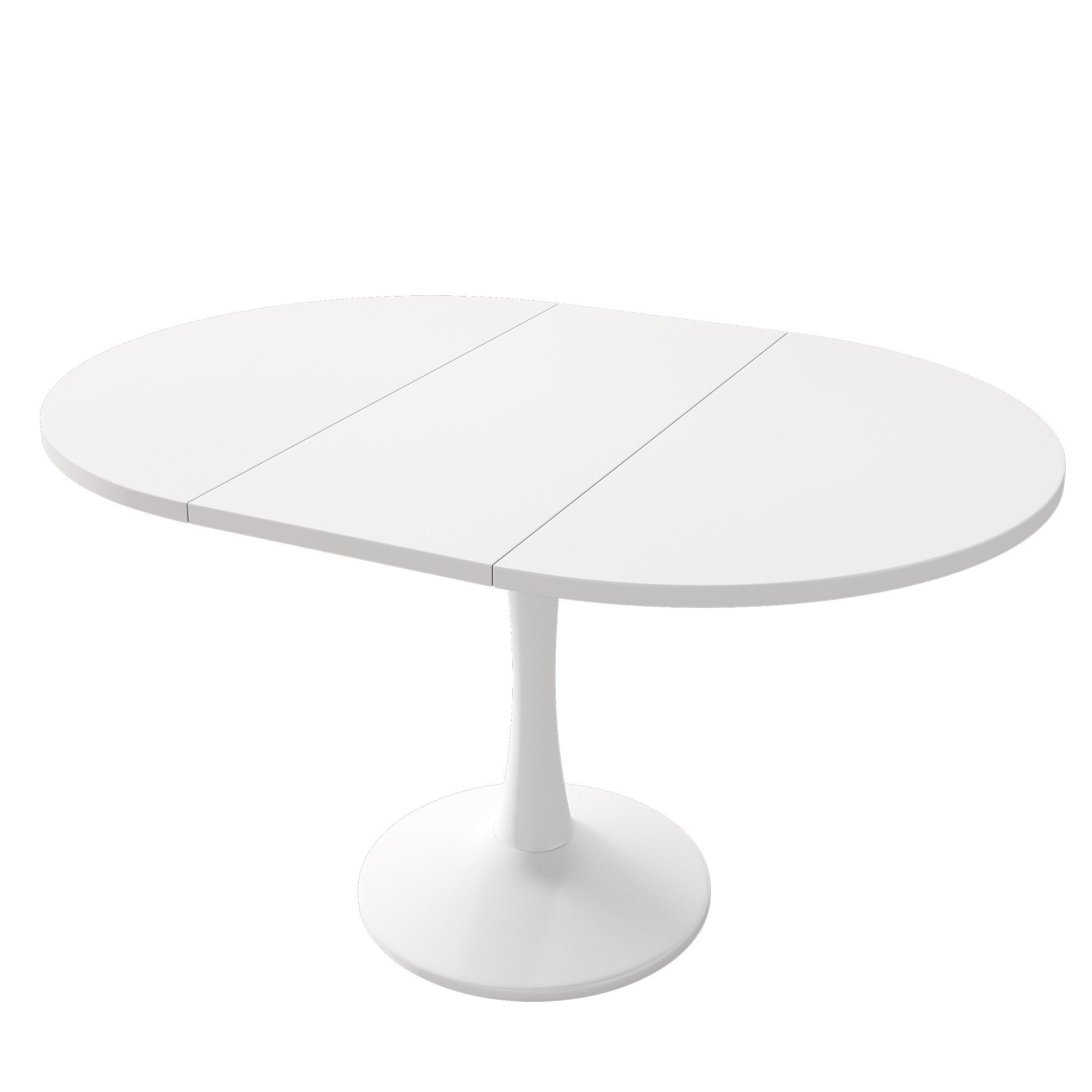 MC Star Esstisch Ausziehbarer Esstisch, ovaler Esstisch, Kaffee-Freizeittisch (Länge 100/140 x Breite 100 x Höhe 75 cm, moderner schlichter Esstisch) – Bild 5 von 5