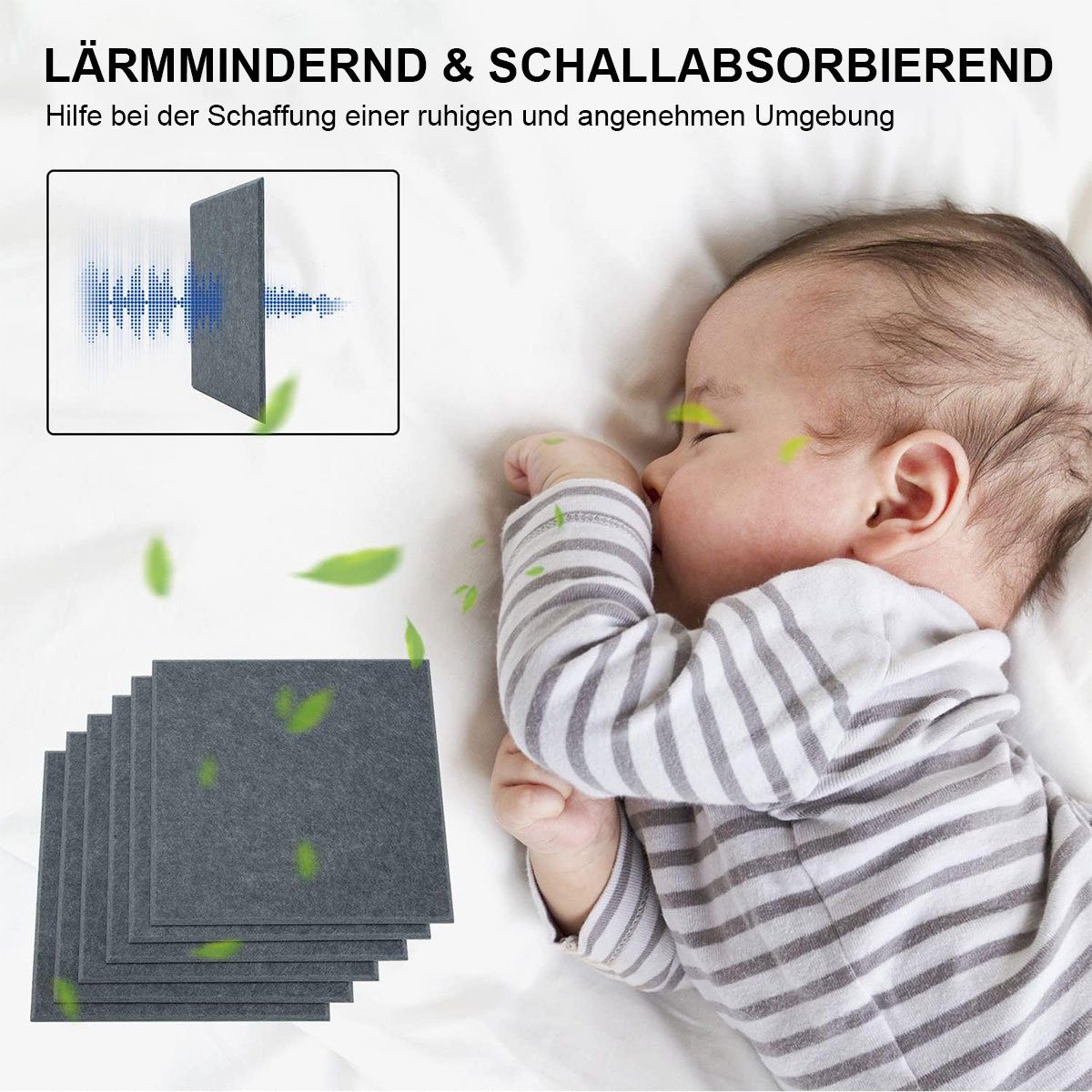 DOPWii Akustikplatte 12 Stück Akustikplatten Selbstklebend,Schalldichte günstig online kaufen