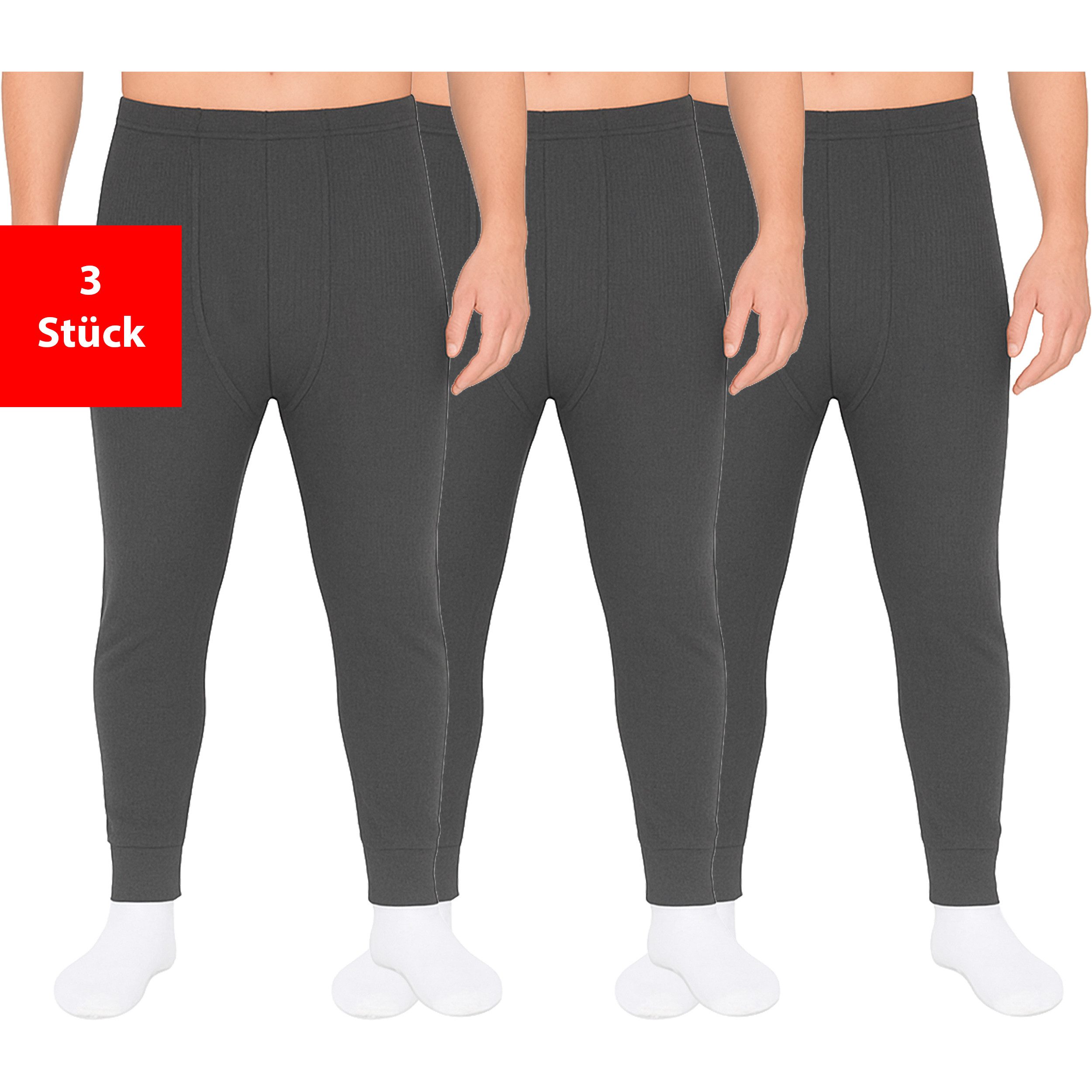 Fashionschmiede Thermounterhose Herren Thermo Hose im 3er Pack warme bequem günstig online kaufen