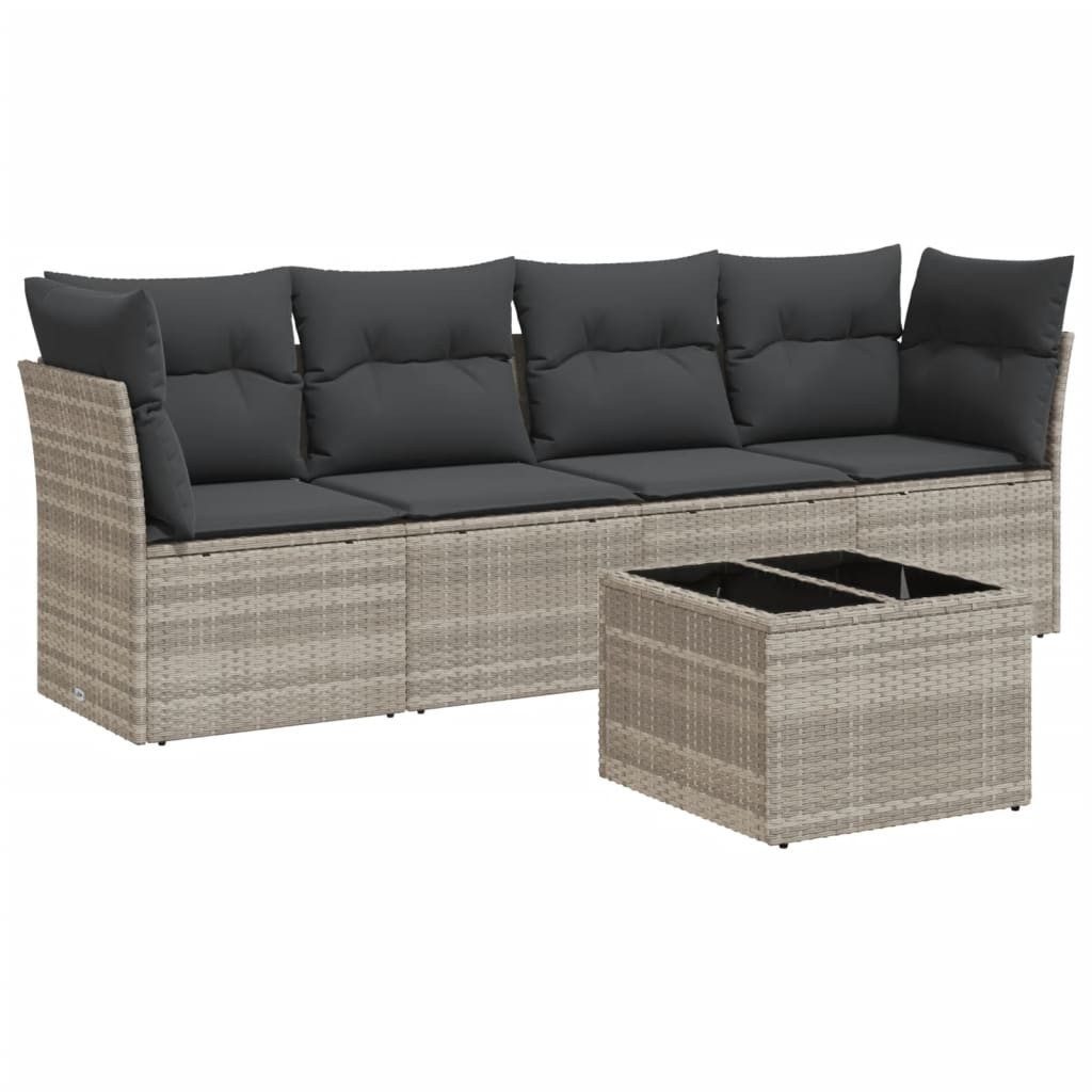 vidaXL Gartenlounge-Set 5-tlg. Garten-Sofagarnitur mit Kissen günstig online kaufen