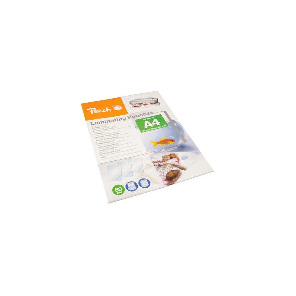 Peach Peach PPR080-02 Laminierfolien A4 80 Mic glänzend (25Stk) Elektro-Kabel, Glänzend, optimale Stabilität, einfache Handhabung