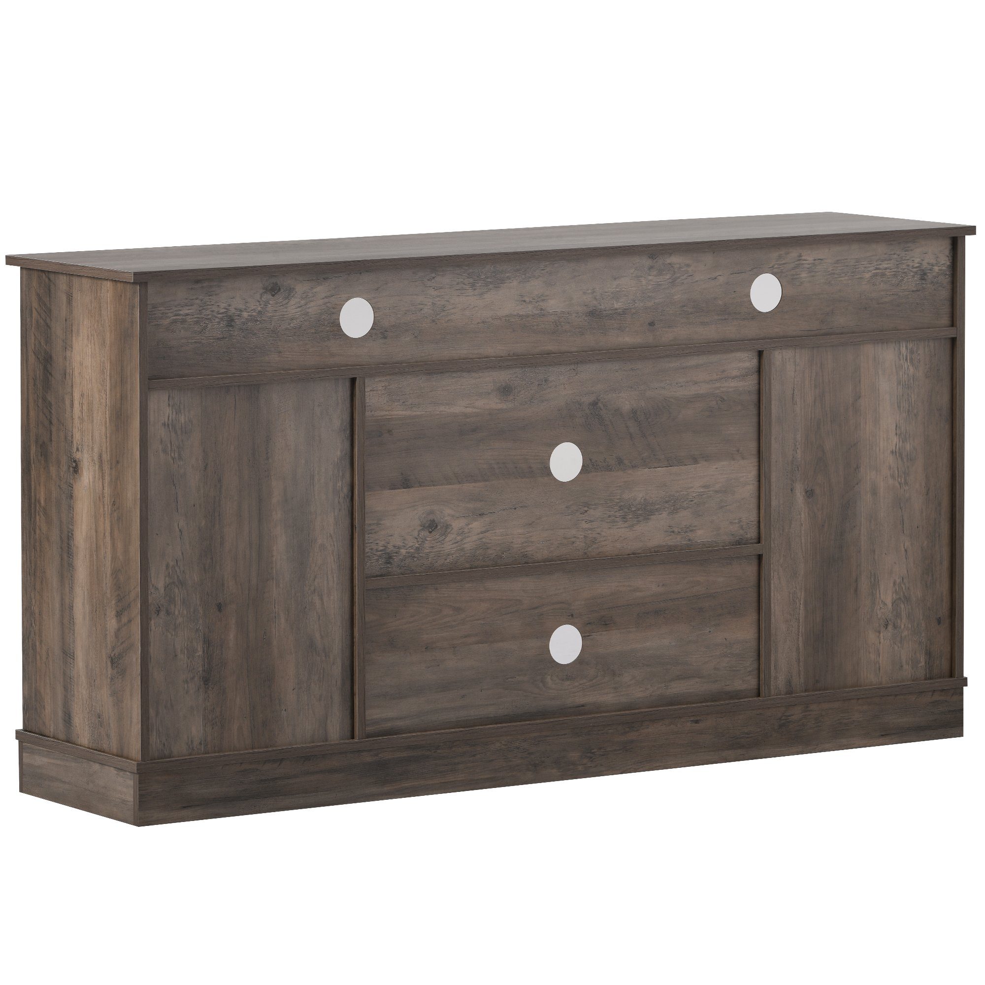 Lowboard (Fernsehtisch Fernsehschrank), TV Schrank mit Schiebtüren, großem Stauraum, Breite 150 cm