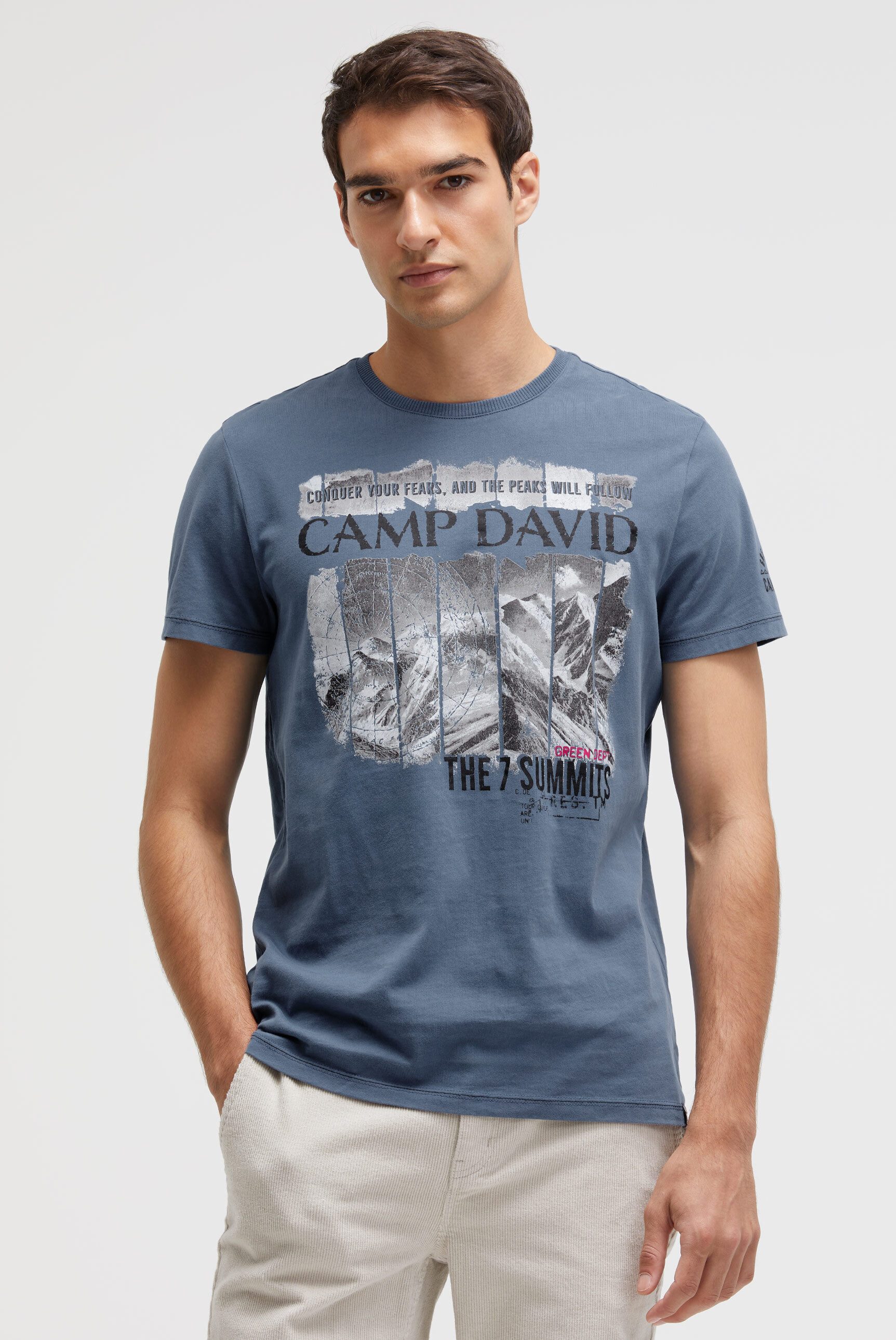 CAMP DAVID Rundhalsshirt mit Necktape