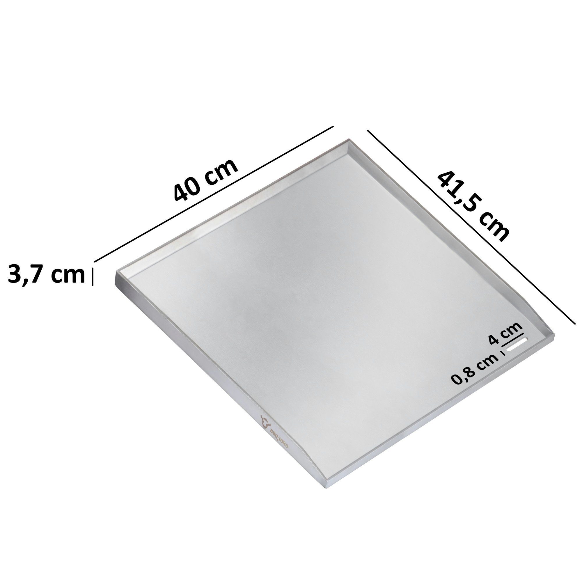 BBQ-Toro Grillplatte Edelstahl Grillpfanne, 40 x 41,5 cm, BBQ Plancha, Grillblech (1-St), Einfache Reinigung