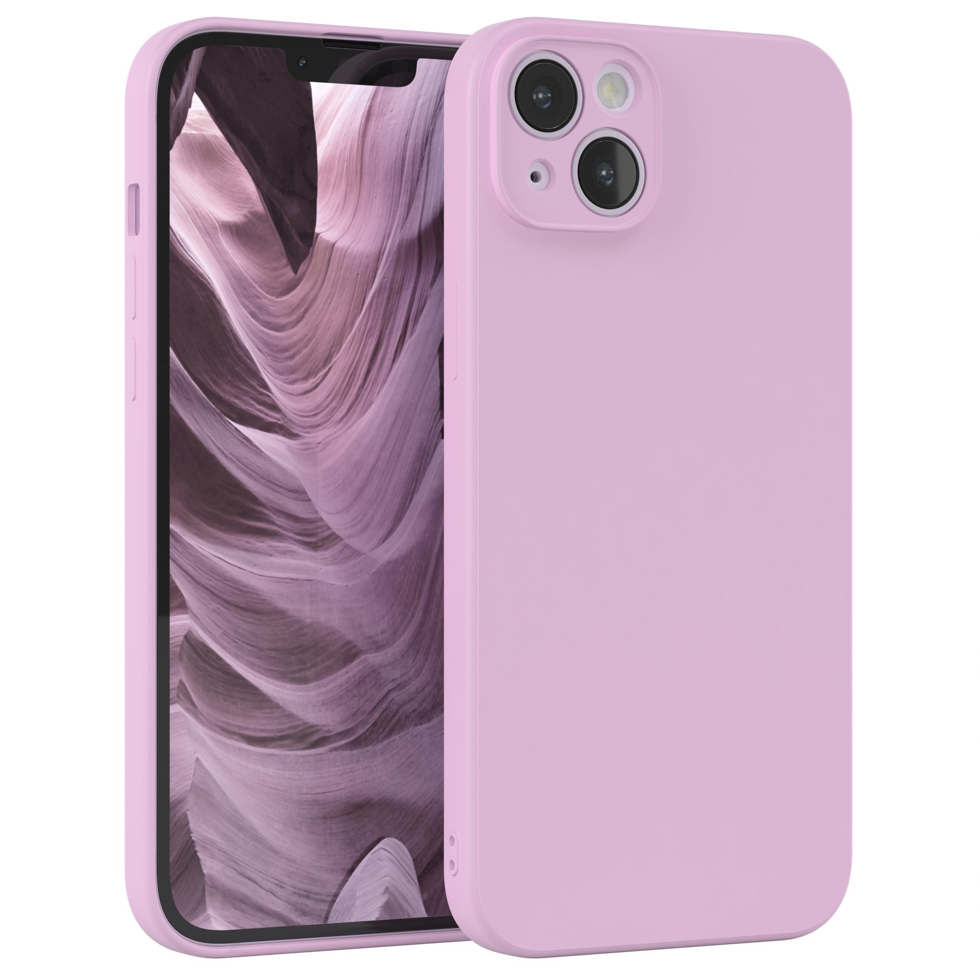 EAZY CASE Handyhülle TPU Hülle für Apple iPhone 14 Plus 6,7 Zoll, Hülle mit Kameraschutz handycover Soft Smart Slimcover Lila / Flieder