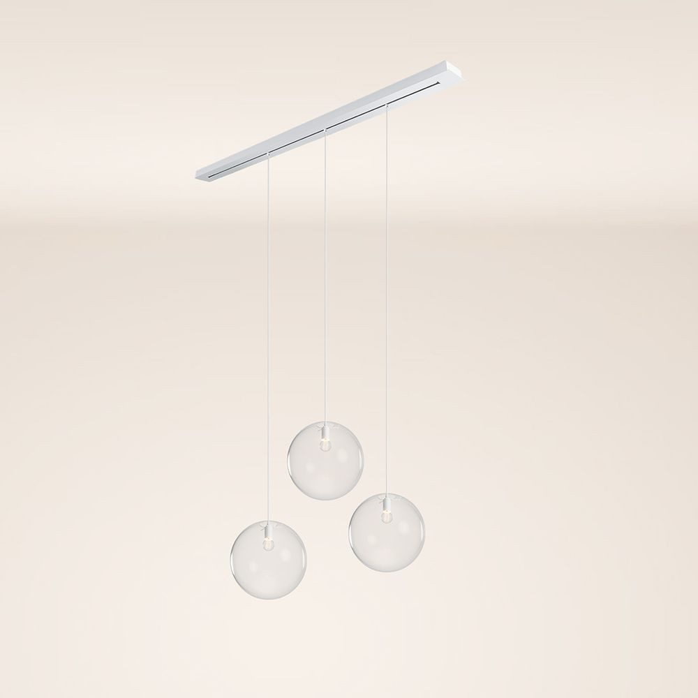 s.luce Pendelleuchte Orb Esstischleuchte 3-flammig 160cm Ø 3x40