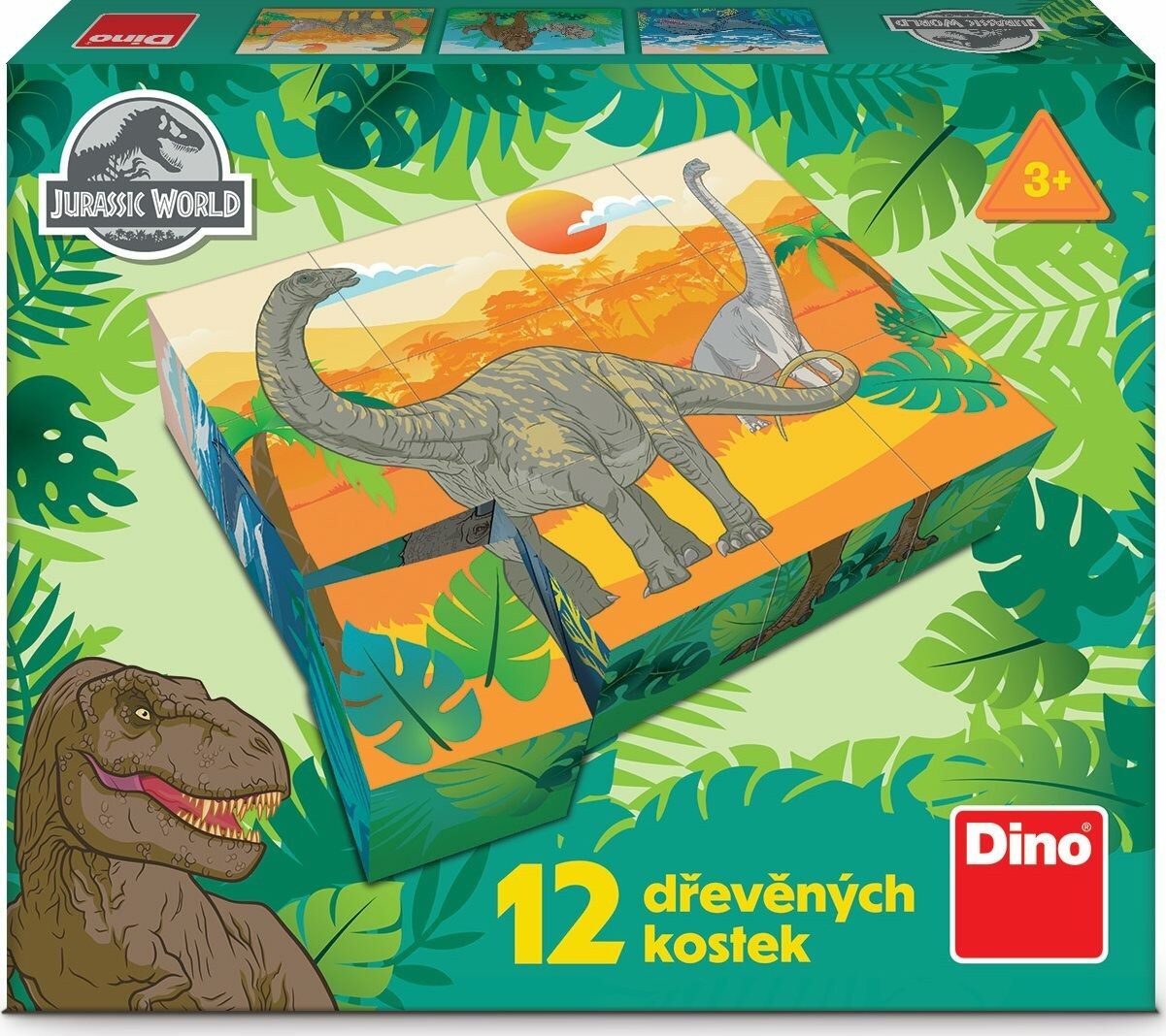 Dinotoys Motorikwürfel DINO Jurassic World Bildwürfel, 12 Würfel