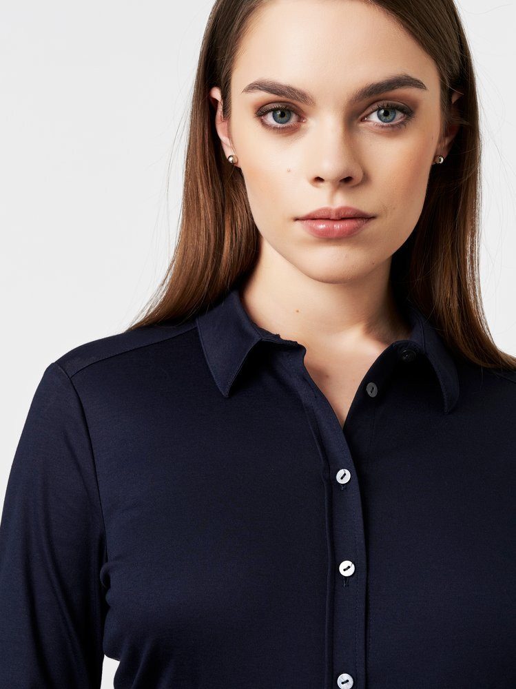 DESOTO Klassische Bluse Pia mit Hemdblusenkragen