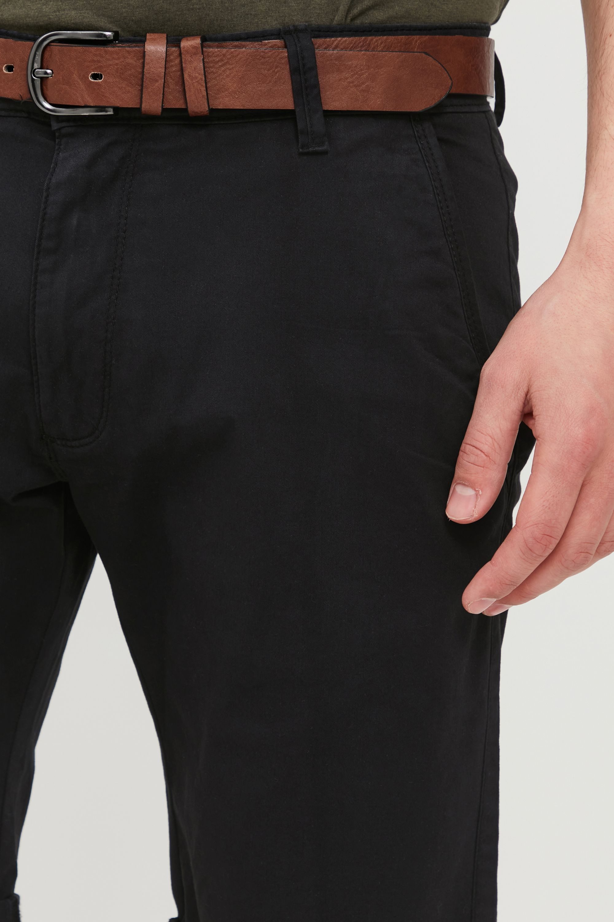 Indicode Chinoshorts IDTenefa Chino Shorts mit Gürtel
