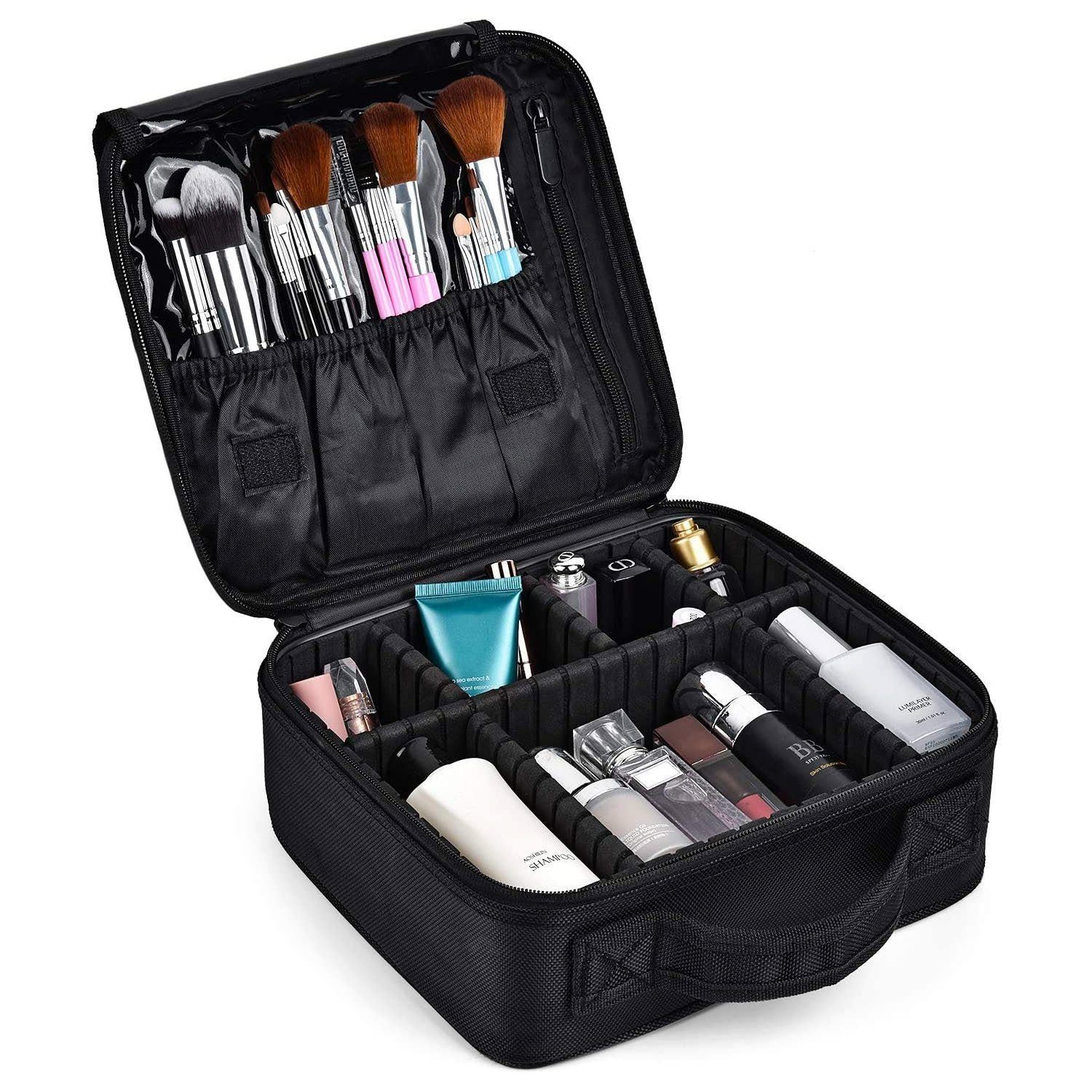 AUKUU Kosmetiktasche Kosmetiktasche Portable Make Up Tasche mit Einstellbarem Teiler