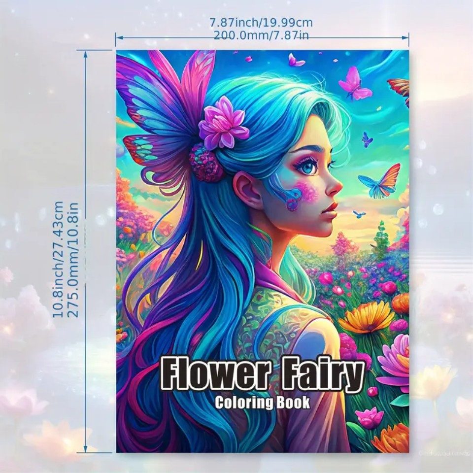 Thumbnail - Venicce Love Malvorlage Malbuch Elfen - Mädchen und Frauen - Perfektes Geschenk zum Geburtstag (1-St)