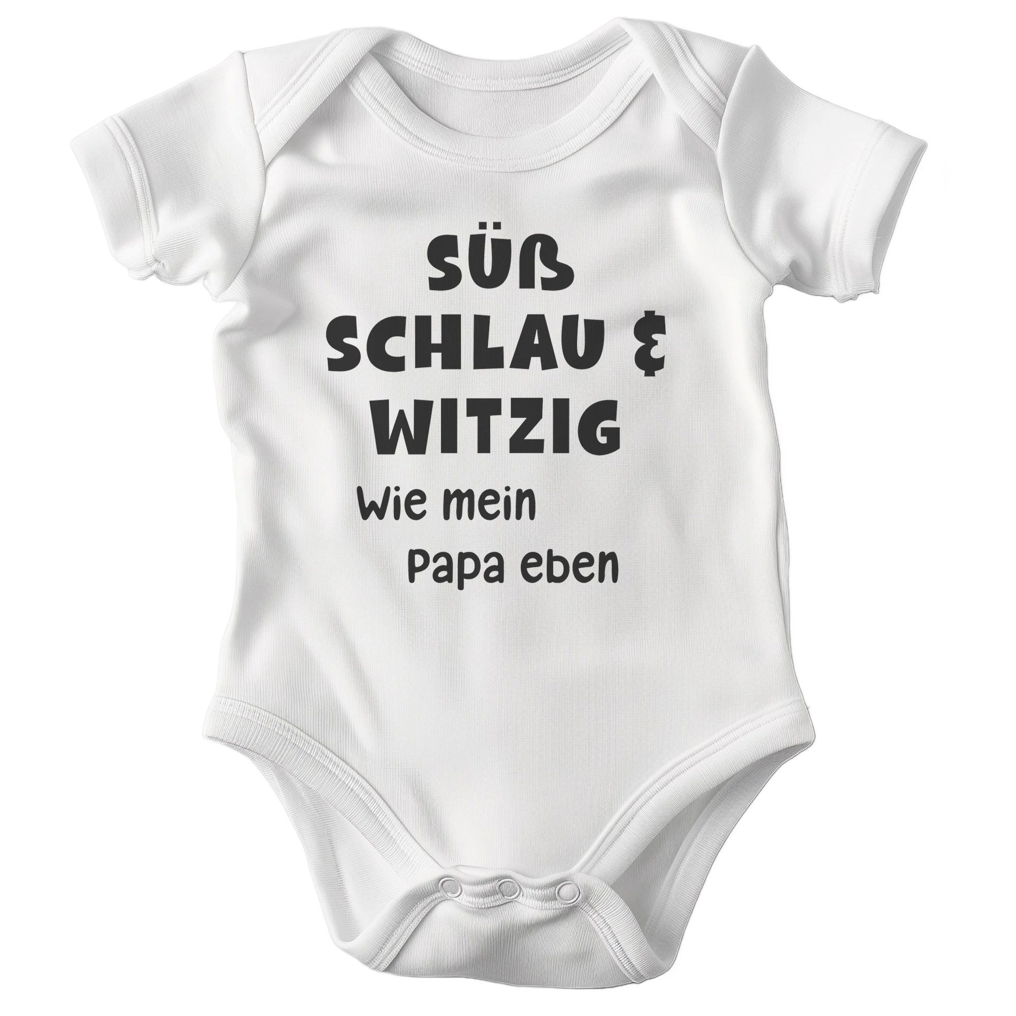 22Feels Kurzarmbody Bio Unisex Babybody Weiß Lustigem Papa Spruch Geschenk Geburt Babypart BIO-Baumwolle - In Deutschland Bedruckt - Niedlicher Print