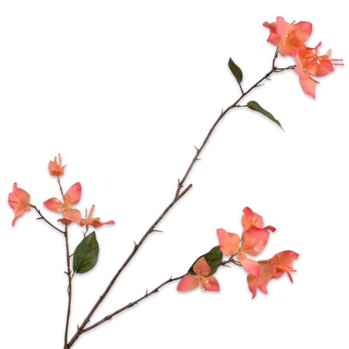 Künstliche Zimmerpflanze Seidenblume Bougainvillea Zweig Orange (93cm), SILK-KA