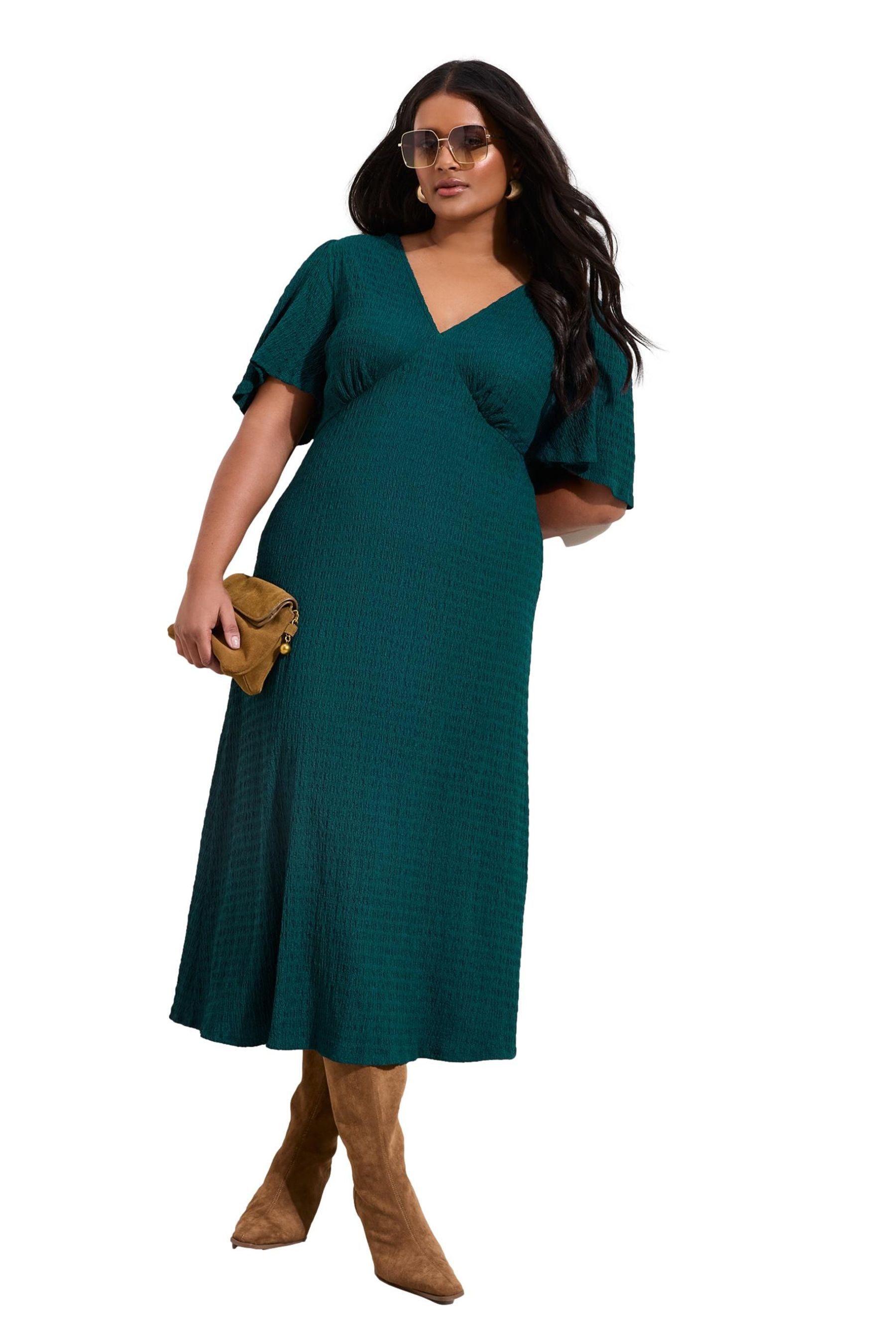 Friends Like These Midikleid Friends Like These Maxikleid, Flatterärmel, Cu günstig online kaufen