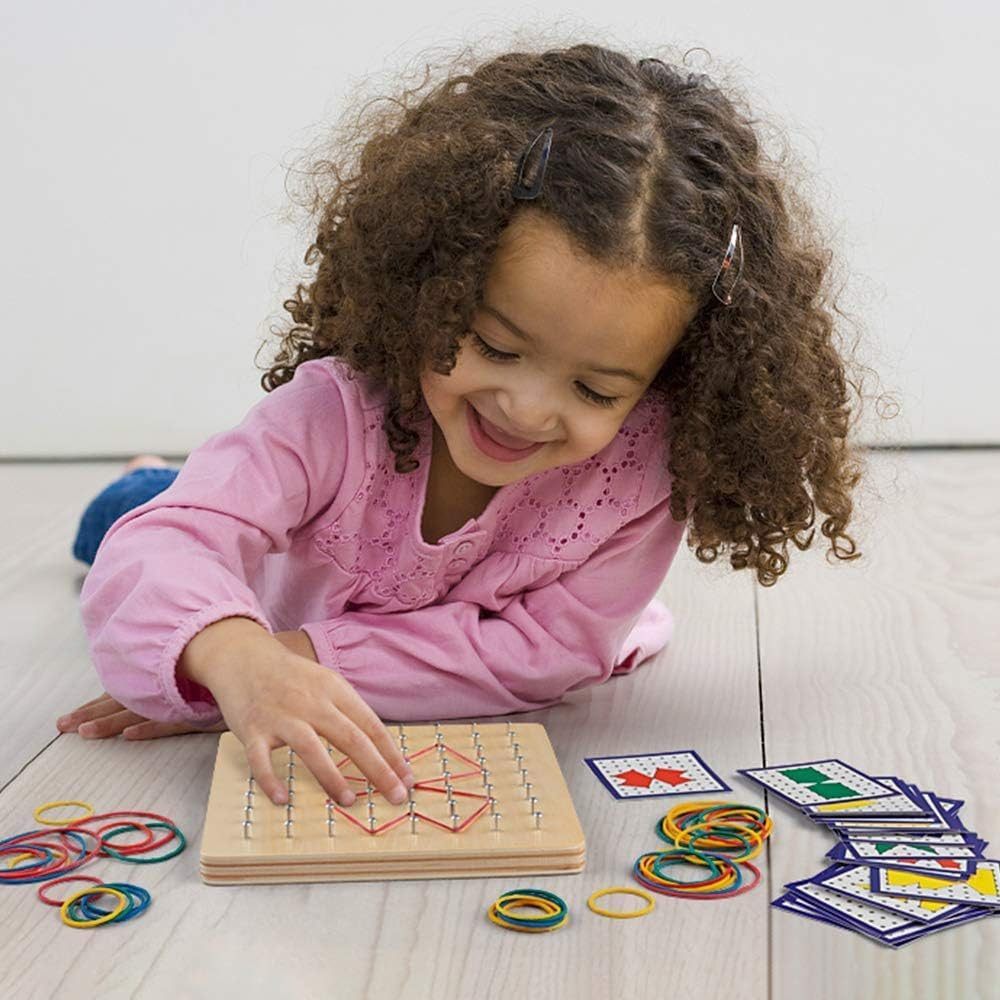 EXTSUD Lernspielzeug Holz Geoboard-Set Geometriebrett Montessori günstig online kaufen