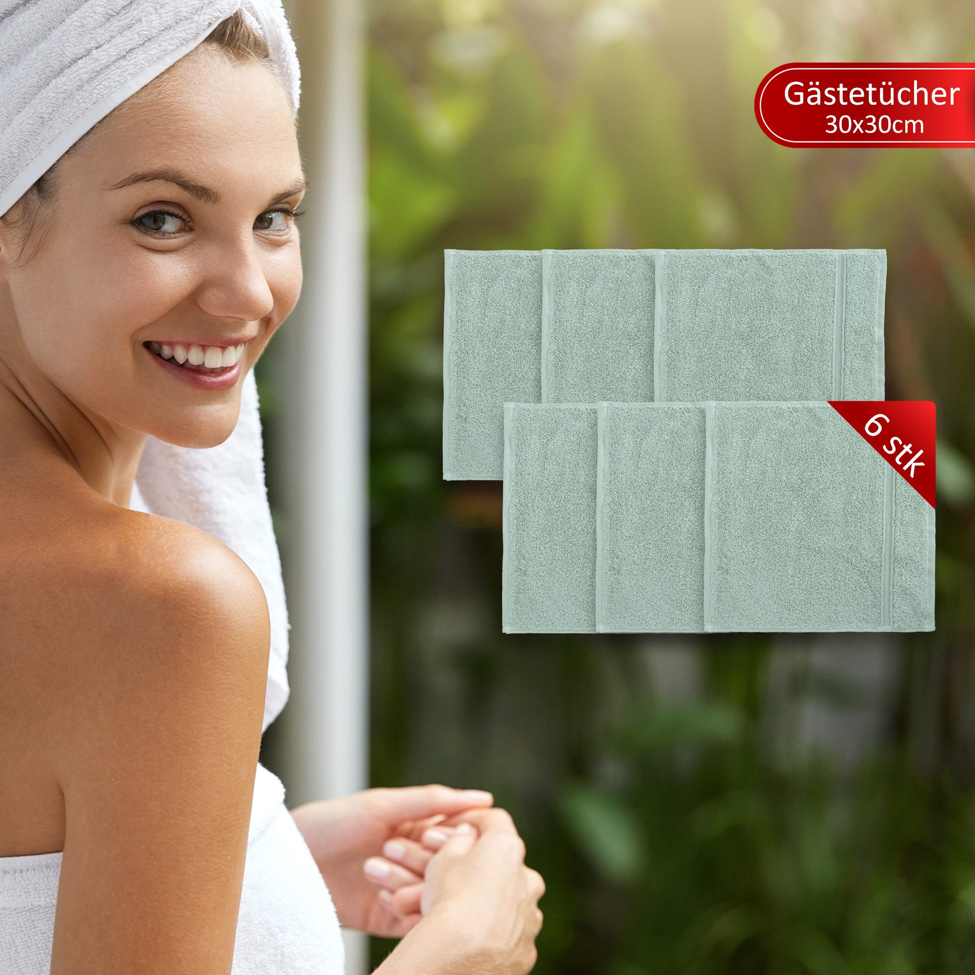 Veluna Home Gästehandtücher 30x30 cm Premium günstig online kaufen