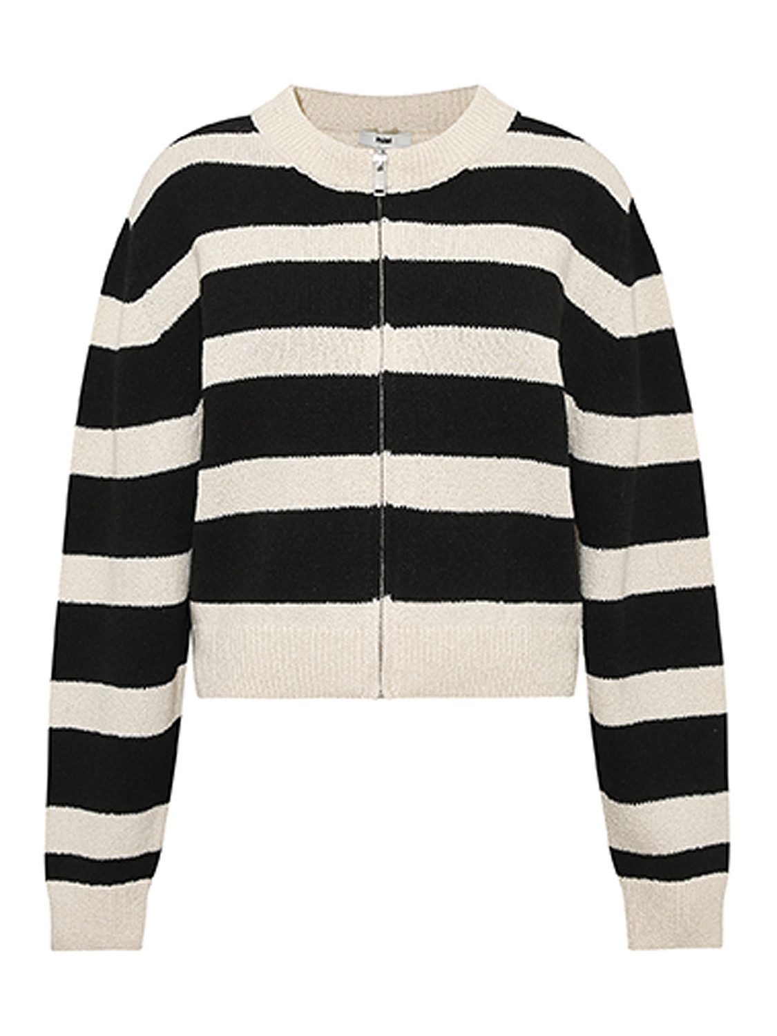 Mavi Cardigan Strickjacke Regular Fit Reißverschluss Cardigan FULL ZIP CARDIGAN; black stripe