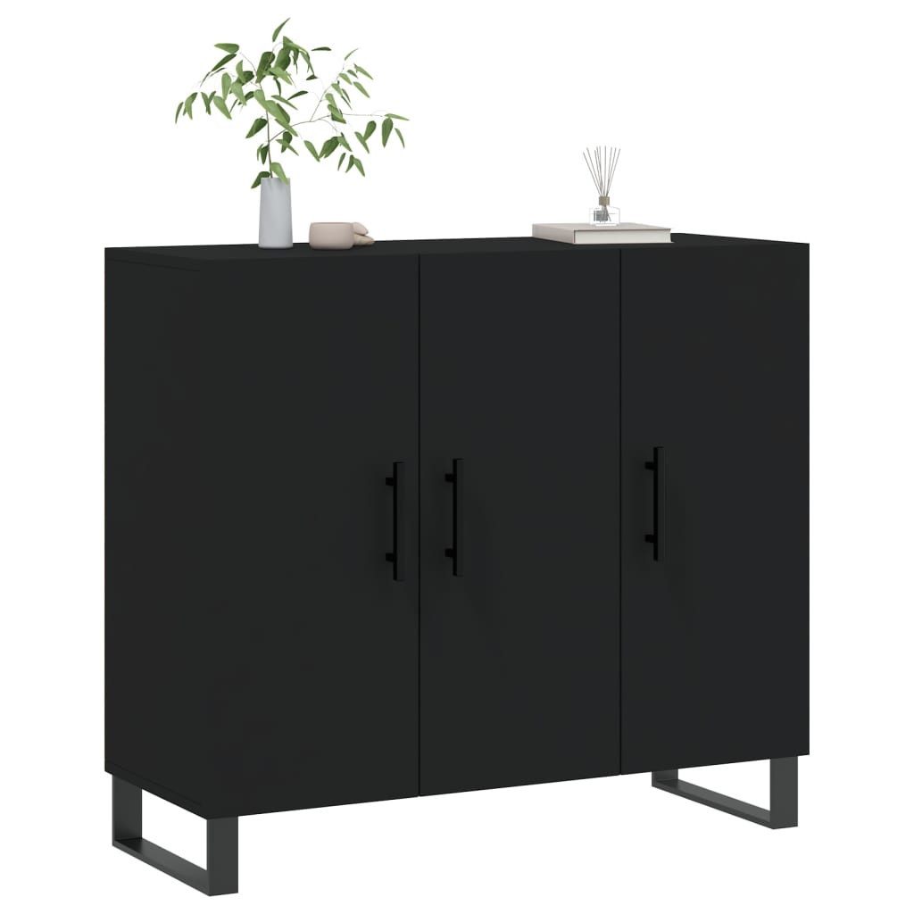 vidaXL Sideboard Sideboard Schwarz 90x34x80 cm günstig online kaufen