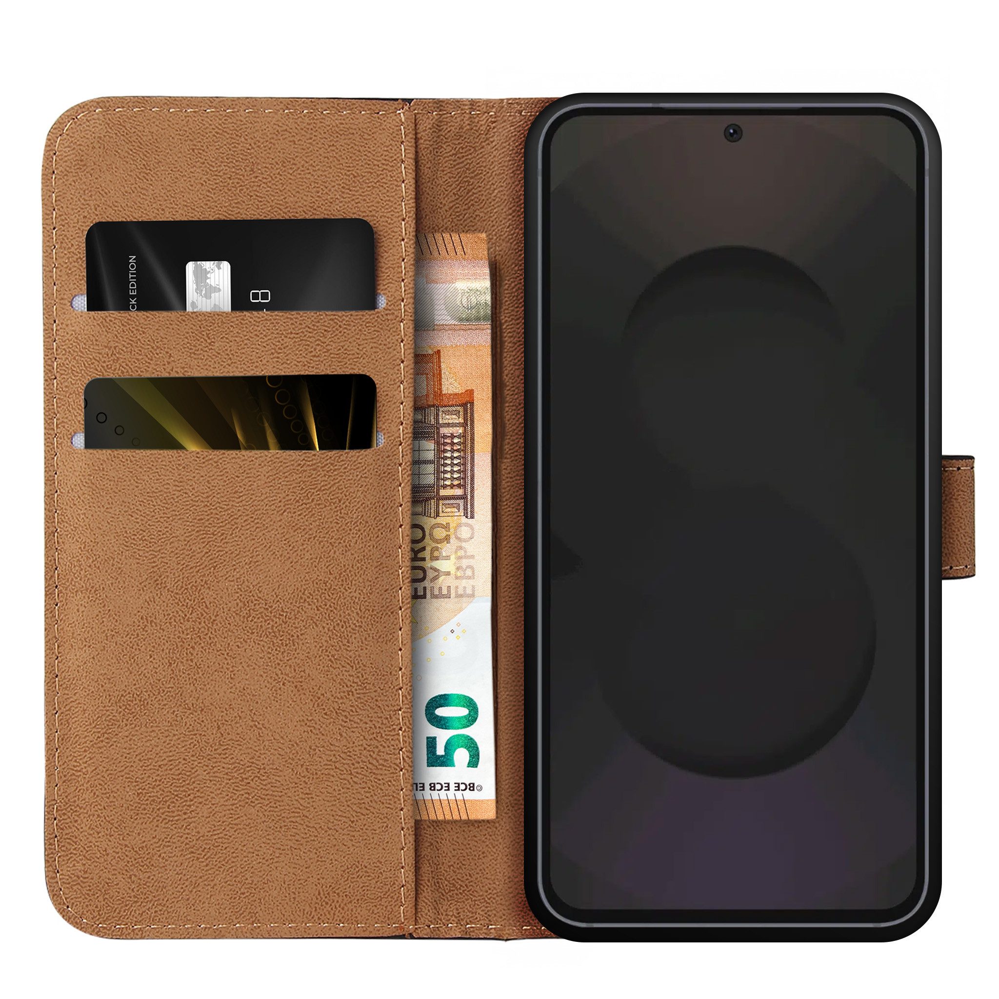 Tec-Expert Handyhülle Klapp Hülle für Samsung Galaxy S25 FE 6.7 Zoll, 6.7", Flip Case für Samsung Galaxy S25 FE