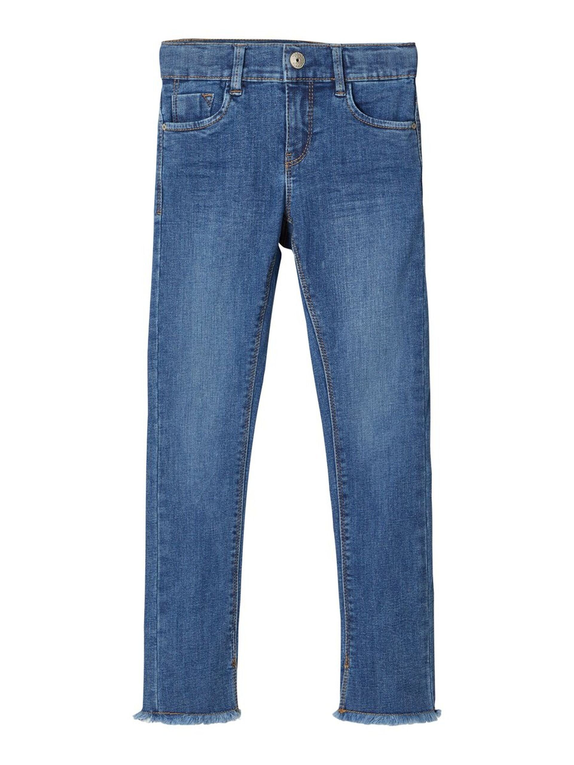 Name It Skinny-fit-Jeans Mädchen NKFPOLLY DNMTEJA 2324 ANCLE PANT NOOS in Unifarbe