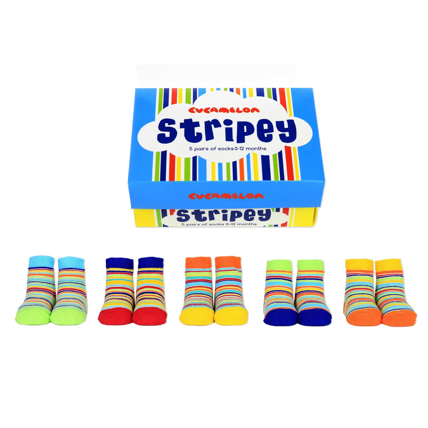 Cucamelon Freizeitsocken Stripey Cucamelon Socken für Babys (5 Paar)