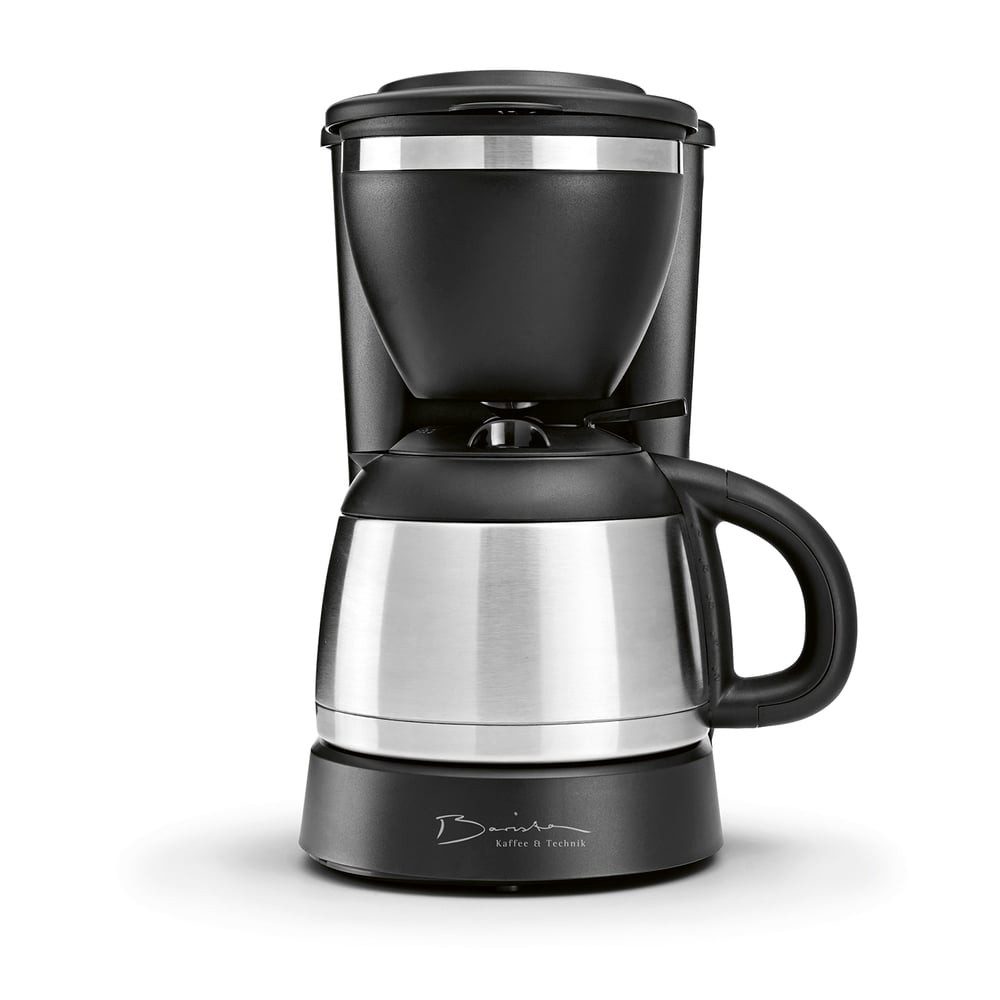 Barista Filterkaffeemaschine Barista Kaffeemaschine 830W schwarz 1l mit Isolierkanne, 1l Kaffeekanne, Filterkaffeemaschine, Ersatz für Kaffeeautomat, Kaffeemaschine kompakt