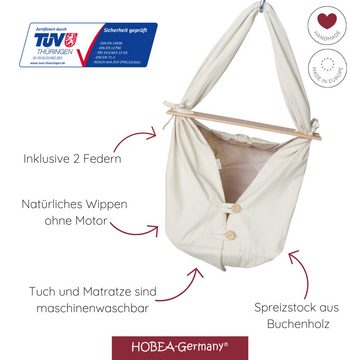 HOBEA-Germany Babywippe Federwiege grau