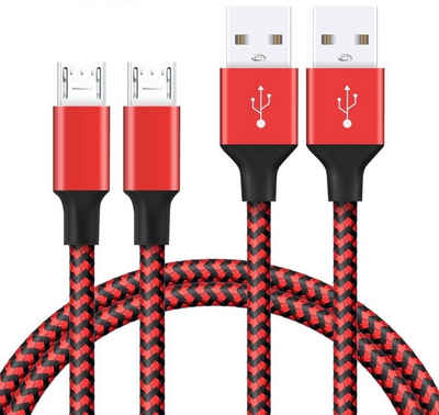 Quntis Smartphone-Kabel, Micro-USB, Micro-USB (200 cm), 2Pack 2m, 2.4A USB Ladekabel, High Speed Sync und Schnellladekabel