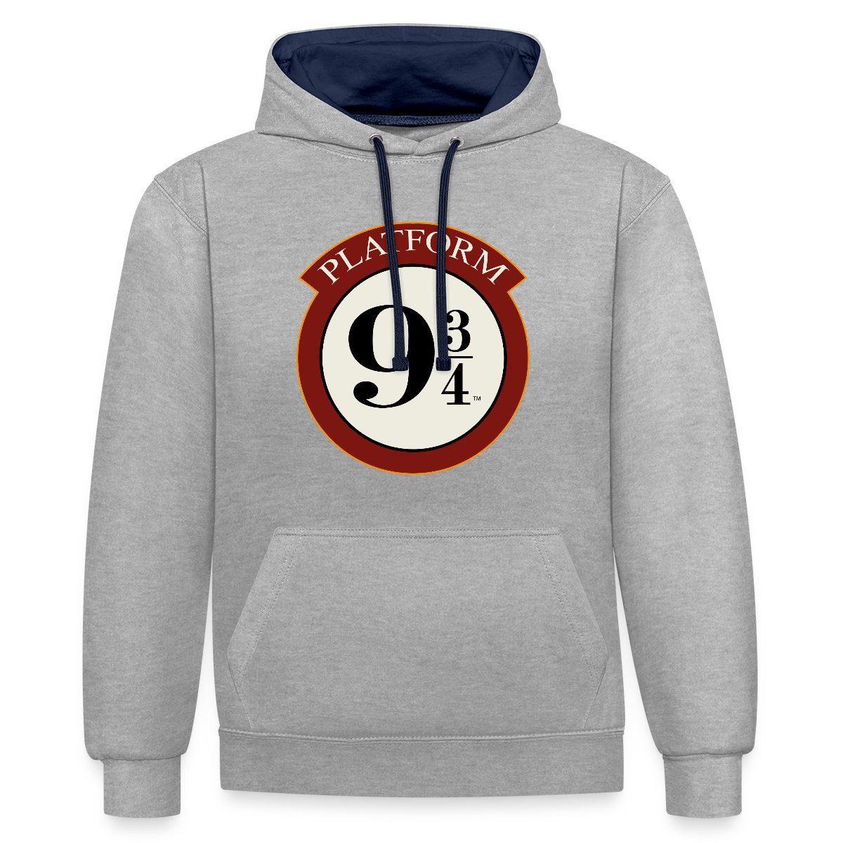 Hoodie Harry Potter Platform 9 3/4 Unisex Kontrast Hoodie