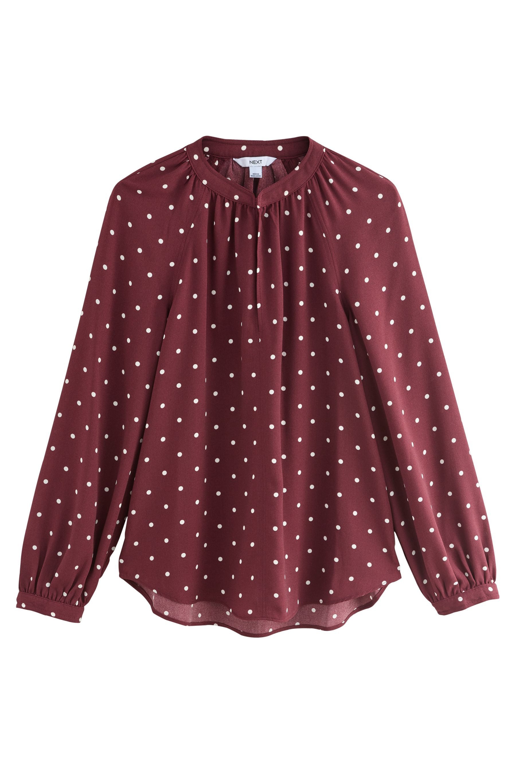 Next Langarmbluse Langärmelige Bluse mit V-Ausschnitt günstig online kaufen