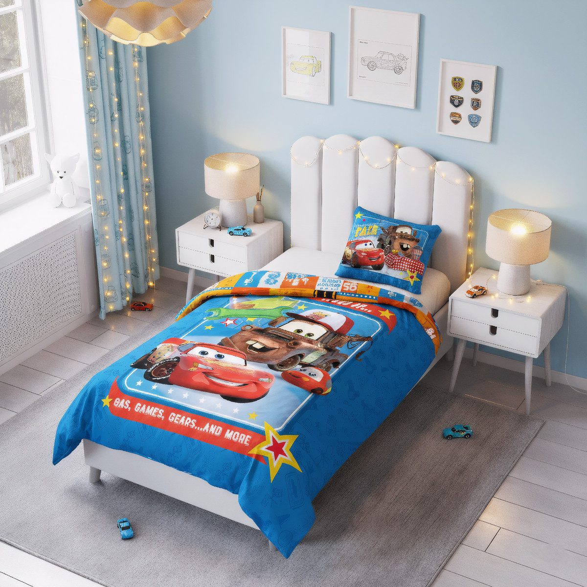 Faro Babybettwäsche Disney Cars Fair Baby Bettwäsche Set 2tlg. 100x135 cm 100% Baumwolle, 2 teilig, Langlebig