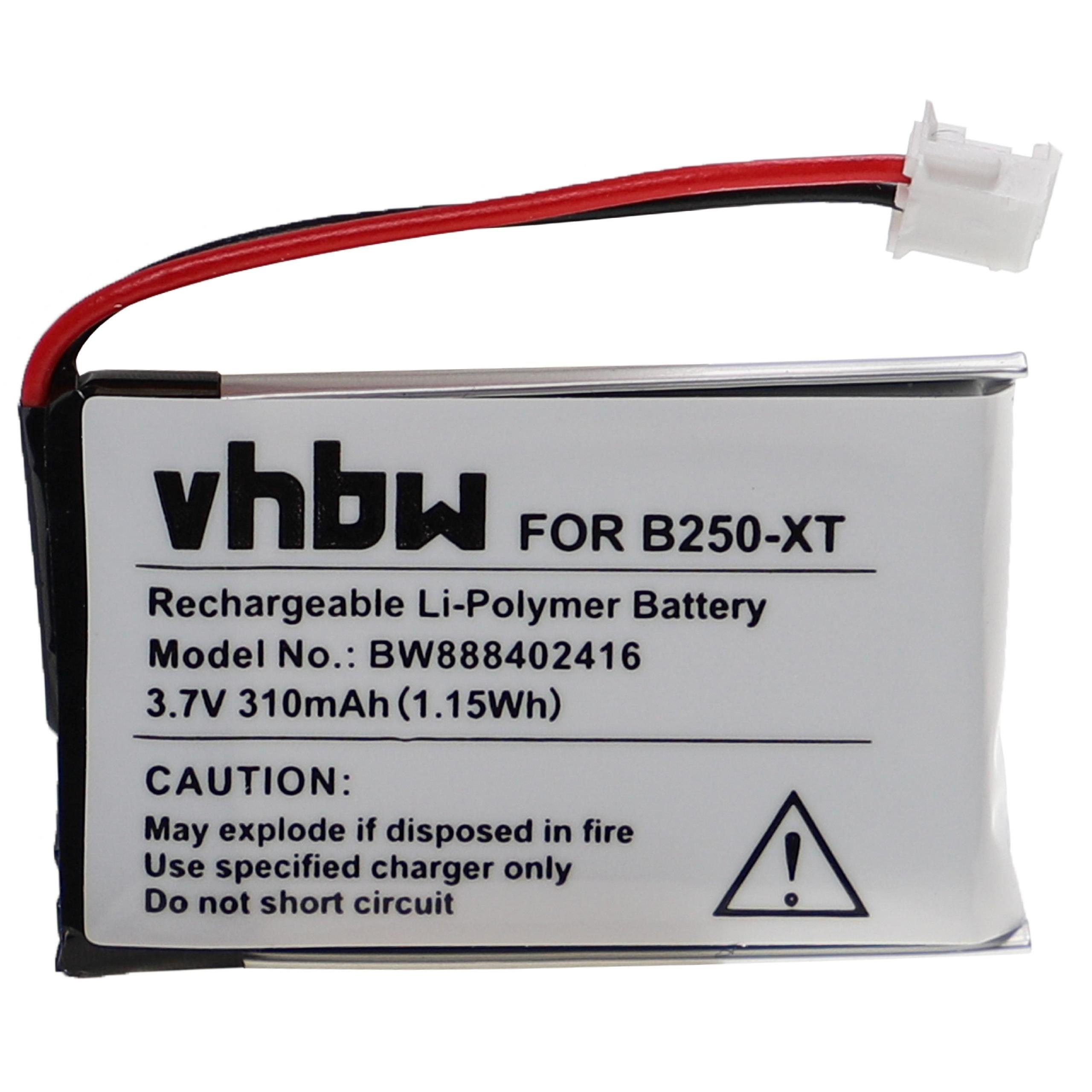 vhbw kompatibel mit Nextbase DashCam 402G, DashCam 412GW, DashCam 512G Akku  Li-Polymer 310 mAh (3,7 V)