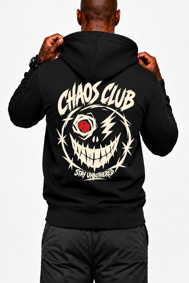 Banco Hoodie Herren Kapuzenpullover Pullover Pulli Langarmshirt "Chaos Club" mit Kapuze und 2 Taschen