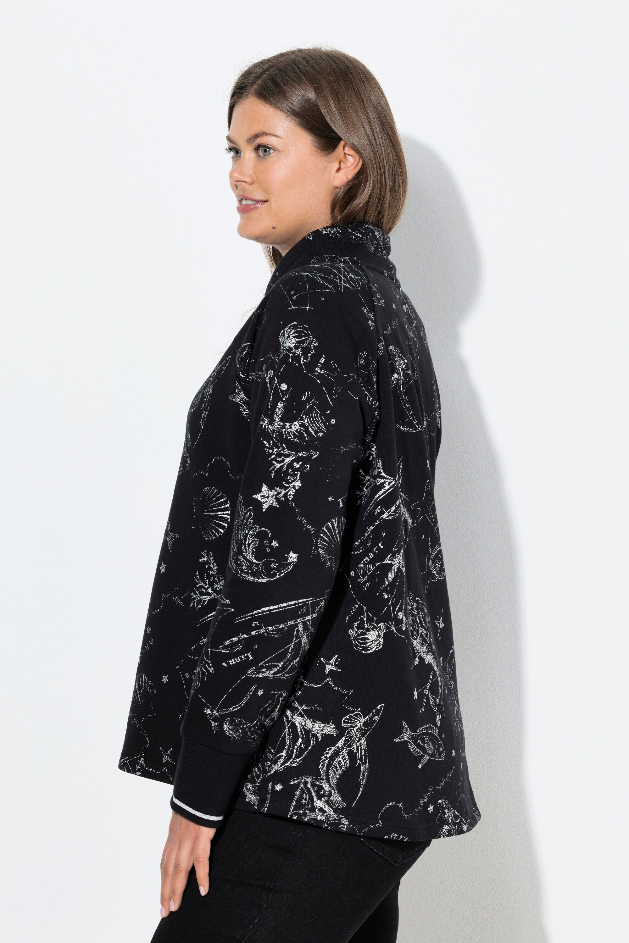 Laurasøn Sweatshirt Sweatshirt Stehkragen Langarm OEKO-TEX