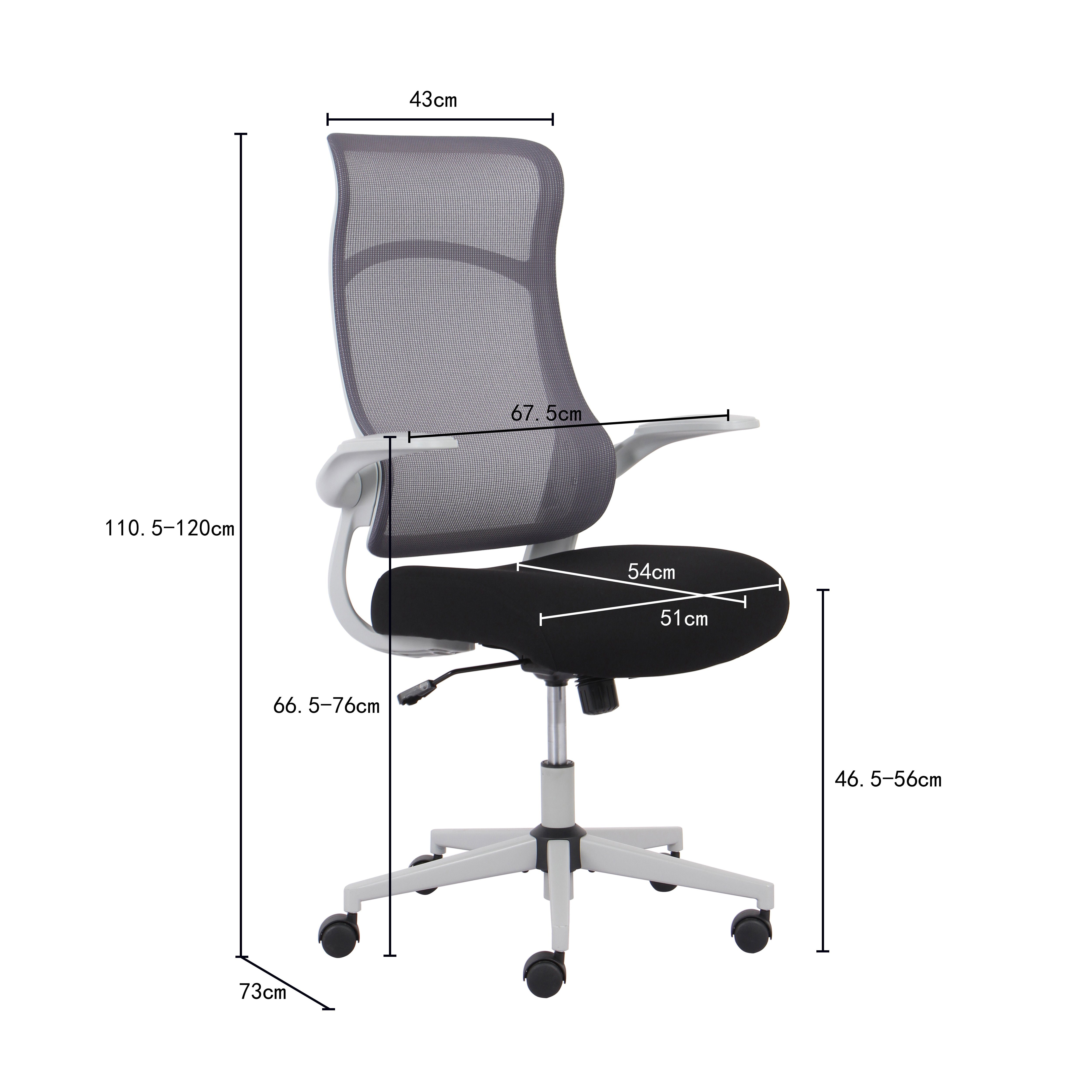 Armlehnen ergonomische Toico, Lendenwirbelstütze klappbaren Bürostuhl INOSIGN & Design-Schreibtischstuhl, Rückenlehne,