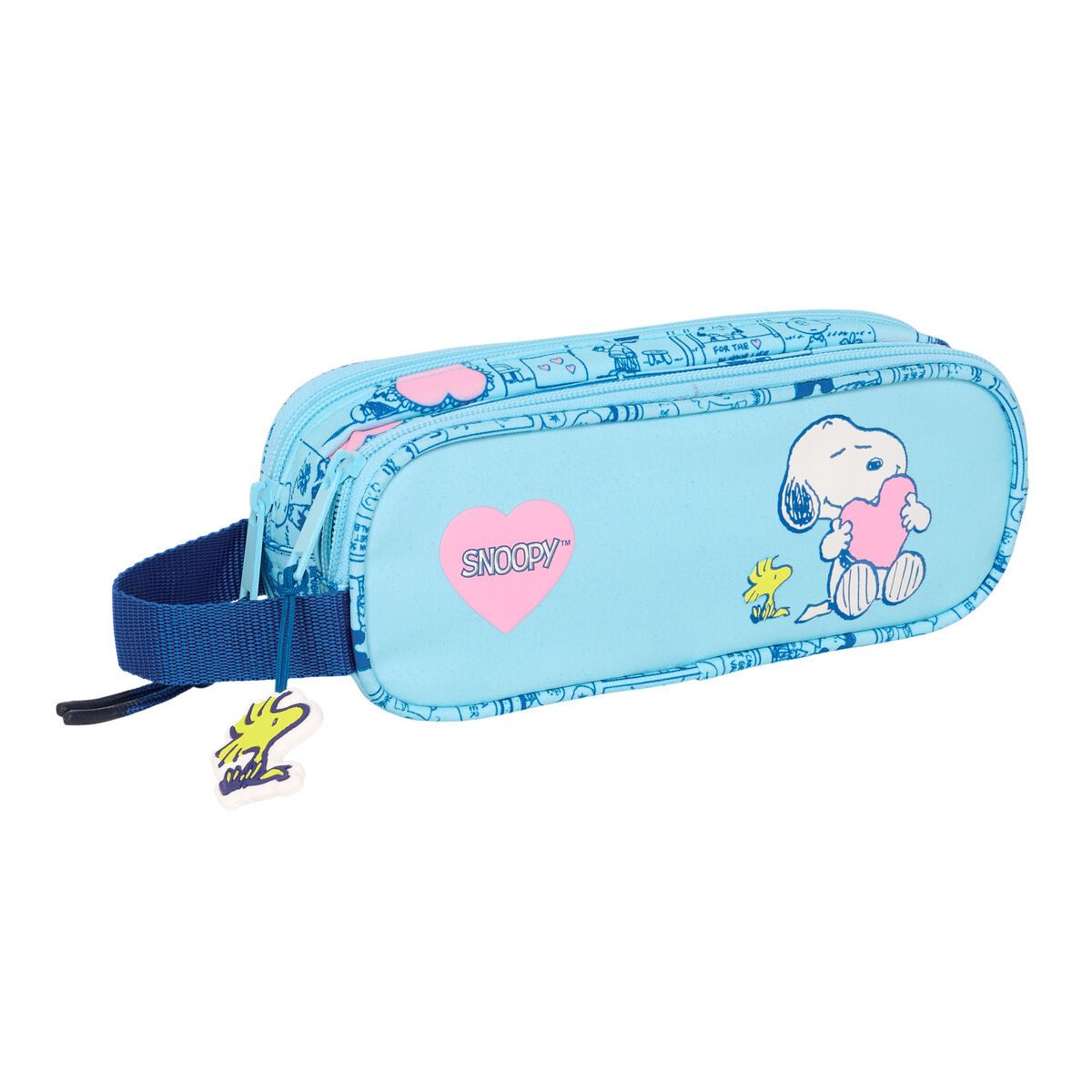 Snoopy Federtasche Stifteetui Etui Federmäppchen Faulenzer Snoopy Love Hellblau 21 x 8 x