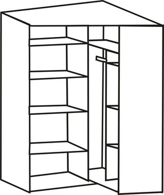 Wimex Eckkleiderschrank New York inklusive LED Beleuchtung innen