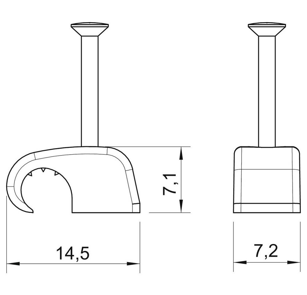 Thumbnail - OBO BETTERMANN Kabelverbinder-Sortiment OBO Bettermann Nagelschellen 2228629 Bündel-Ø-Bereich 7 mm (max) G, 2228629