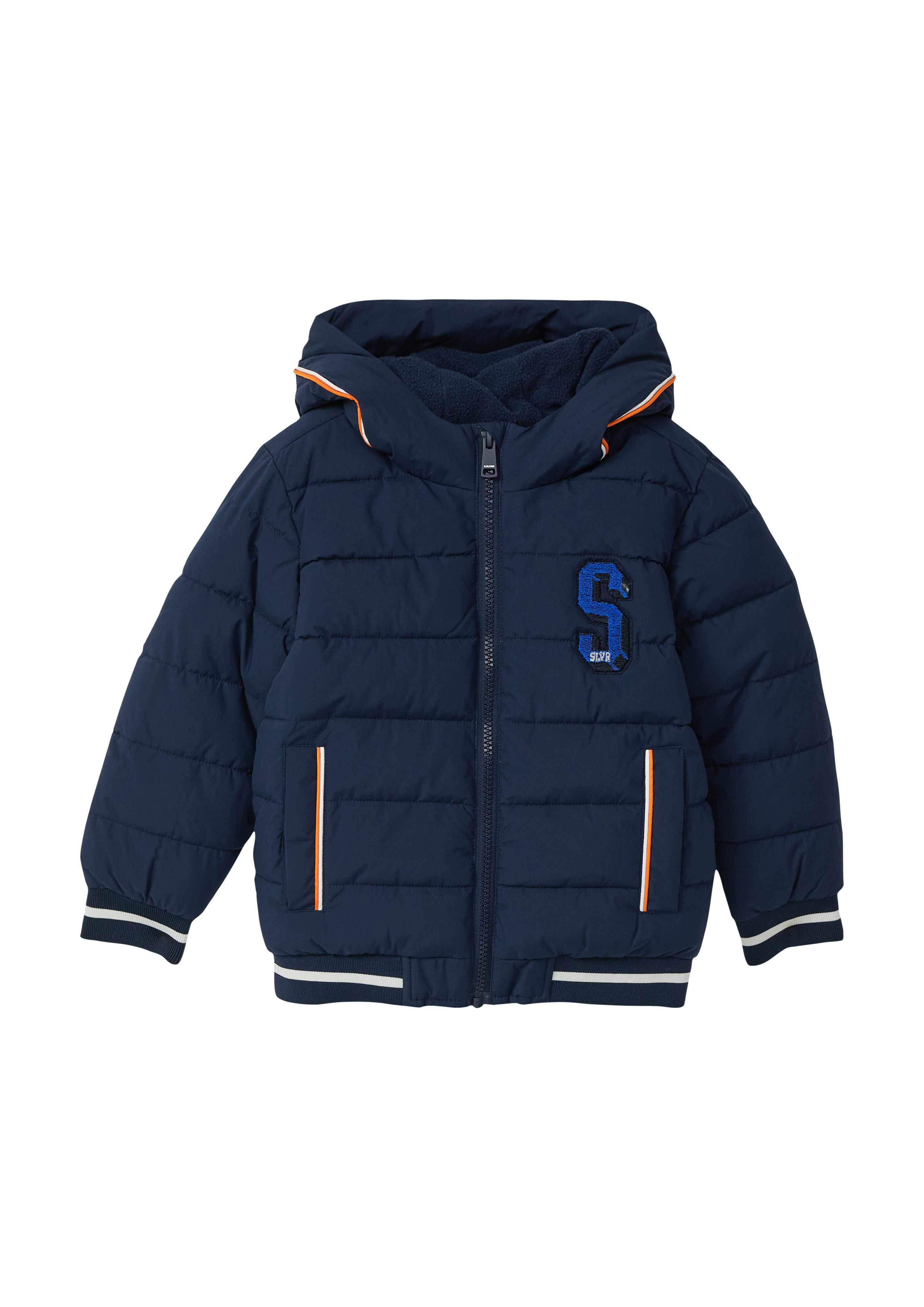 s.Oliver Junior Steppjacke mit Kapuze und Aufnäher, für boys