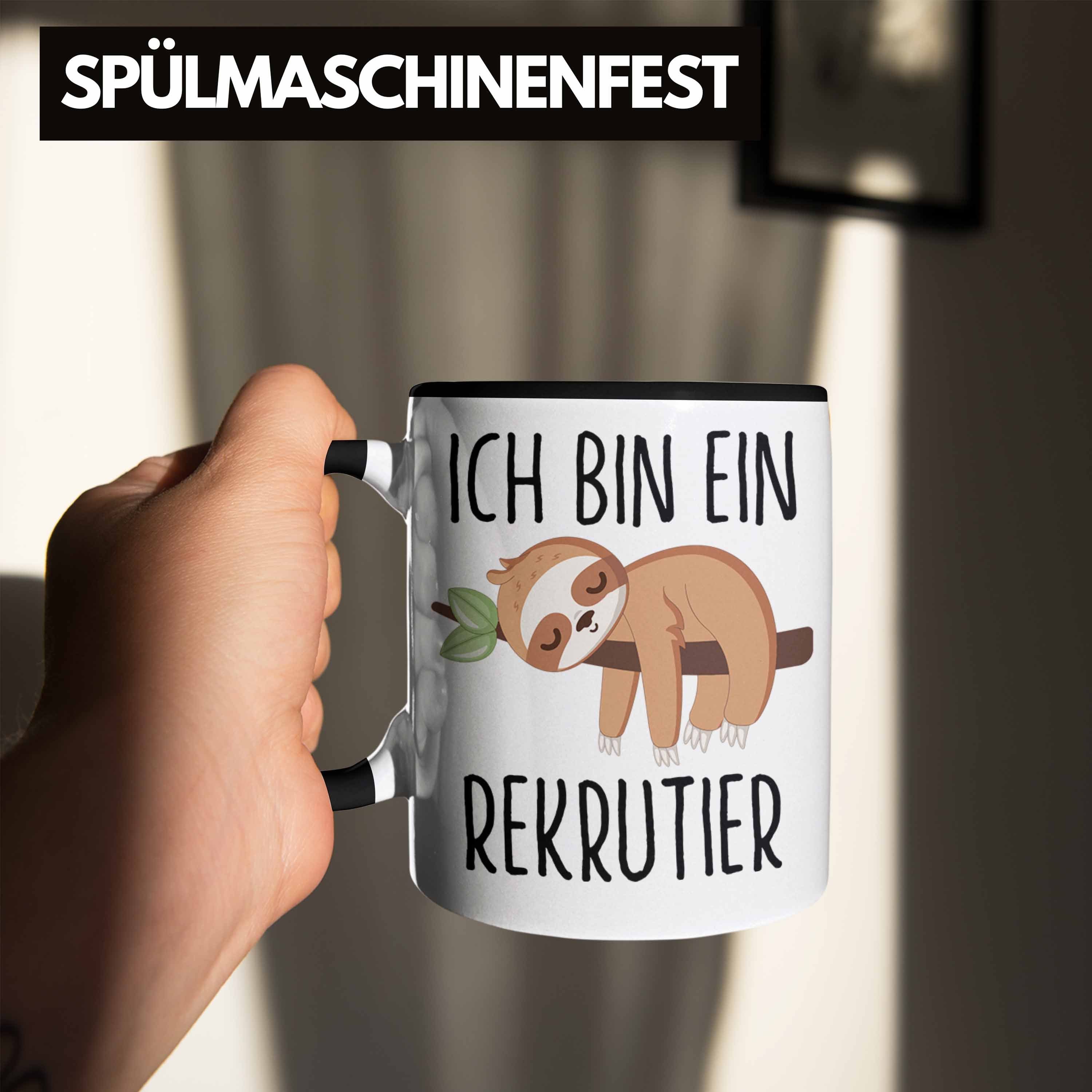 Lustiger Recruiting Personalreferent Trendation Schwarz Geschenk Faultier Rekrutier Tasse Tasse