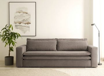 Furn.Design Schlafsofa Pesaro, Sofa 3-Sitzer Cordbezug, 4 Farben, ausklappbar