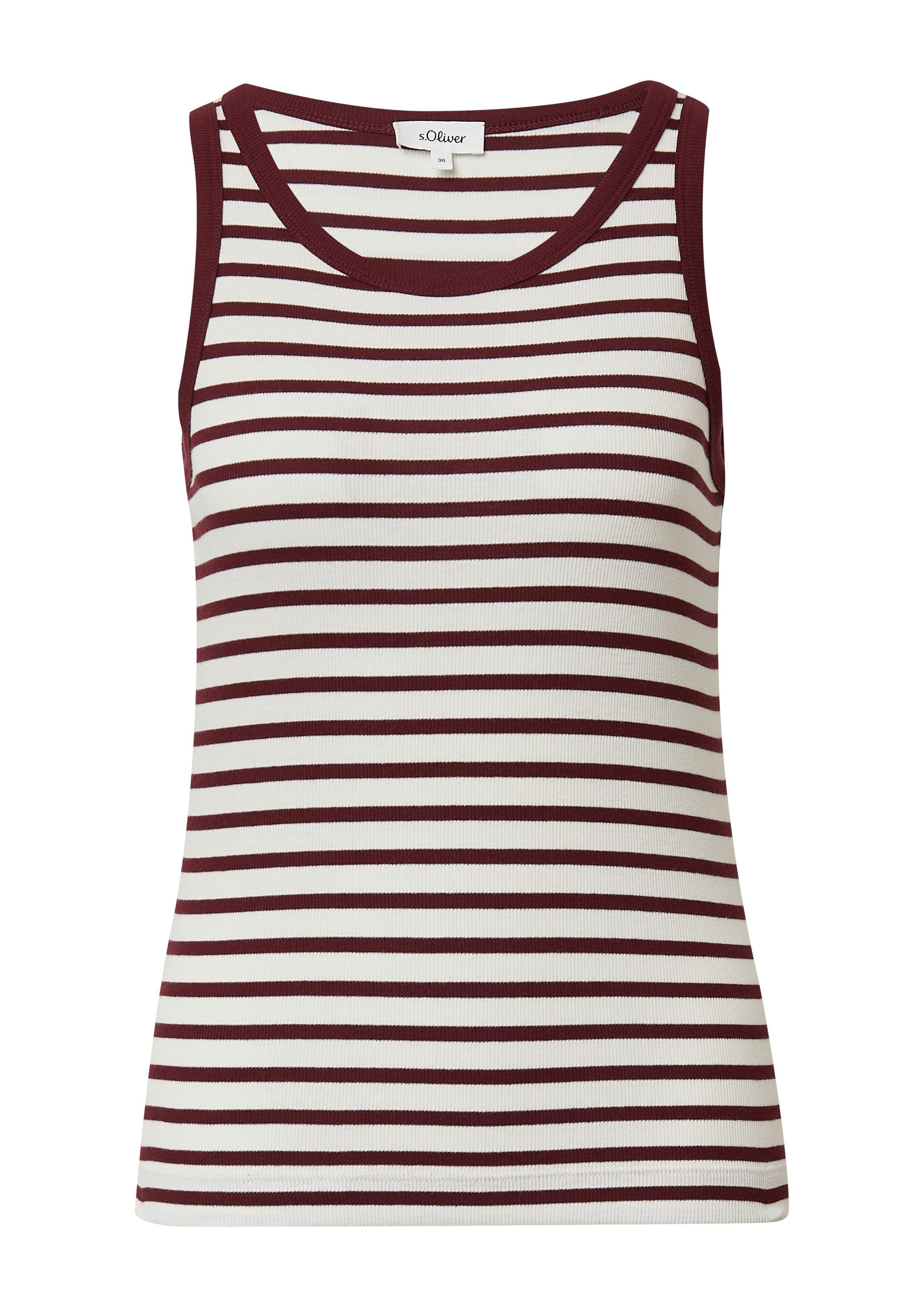s.Oliver Muscleshirt T-Shirt Weiches Slim-Fit-Top aus Rippware günstig online kaufen