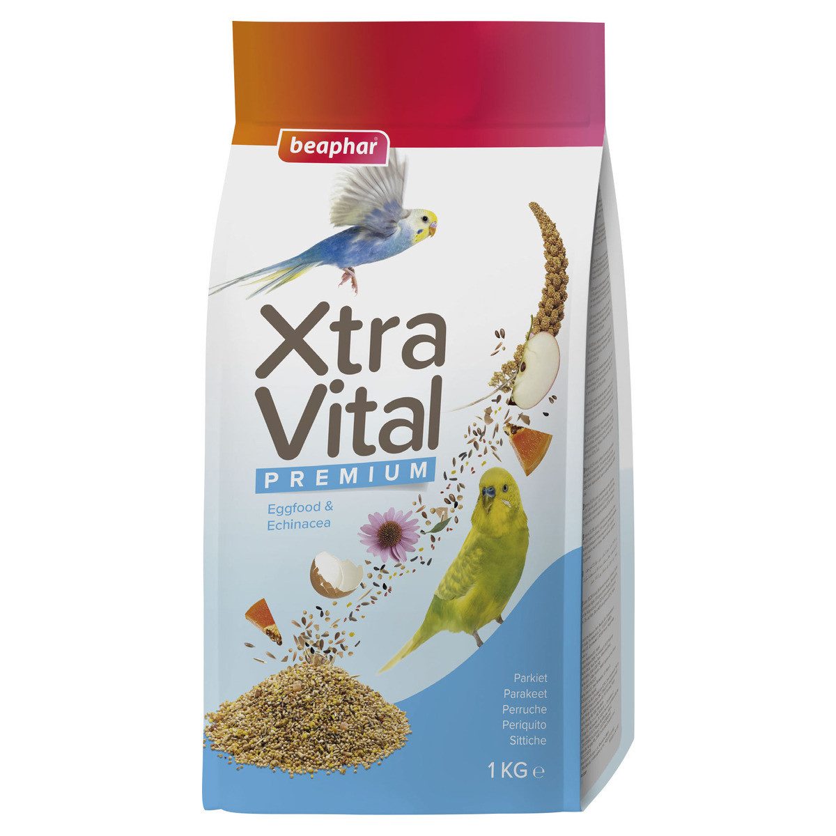 beaphar XtraVital Sittiche 1 kg, Nassfutter für: Vogel