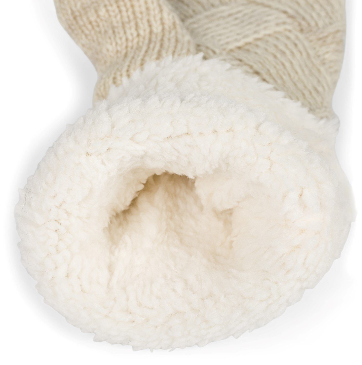 styleBREAKER Fäustlinge Strickhandschuhe Fäustlinge mit Rauten Muster und F günstig online kaufen